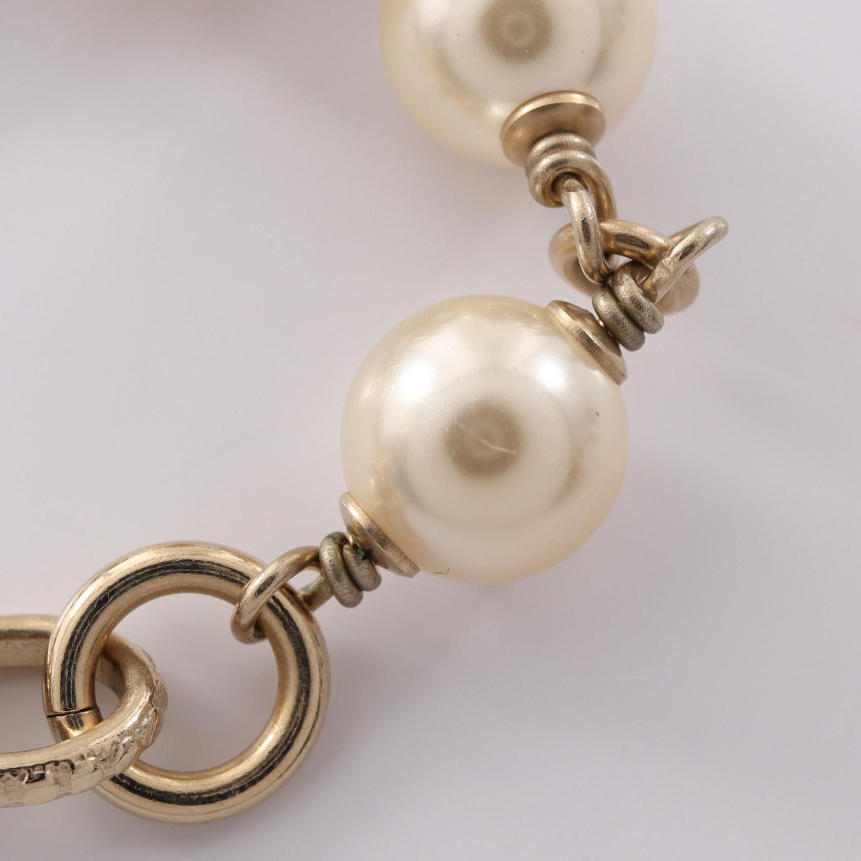 Artificial Pearl / Rhinestone, Gold — view 8