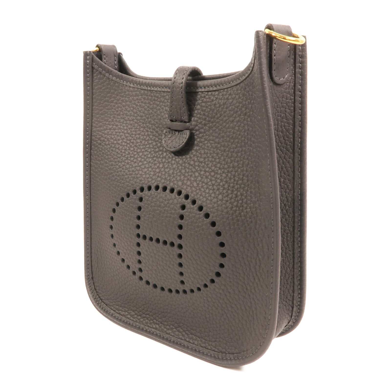 Clemence Leather Evelyne Tpm Golden Shoulder Back Bag Caban Shoulder Bag Navy Caban Taurillon Clemence Calfskin — view 3