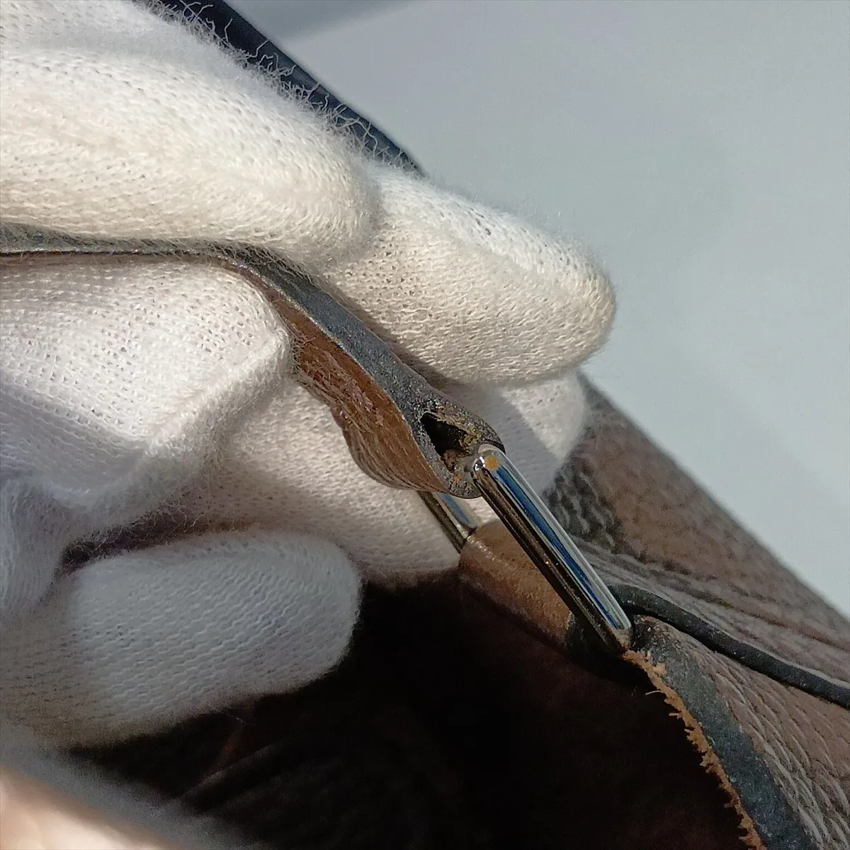 Picotin Lock 18 PM, Taurillon Clemence leather, Chocolate color, Silver hardware P: 2012 — view 12