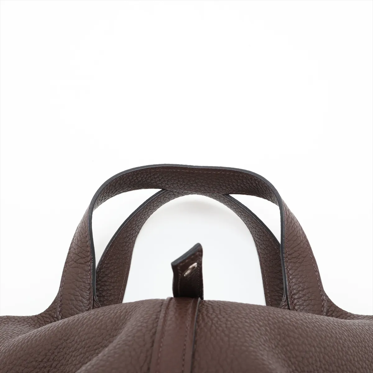 Picotin Lock 18 PM, Taurillon Clemence leather, Chocolate color, Silver hardware P: 2012 — view 6