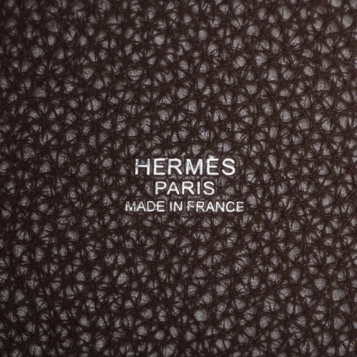 Picotin Lock 18 PM, Taurillon Clemence leather, Chocolate color, Silver hardware P: 2012 — view 8