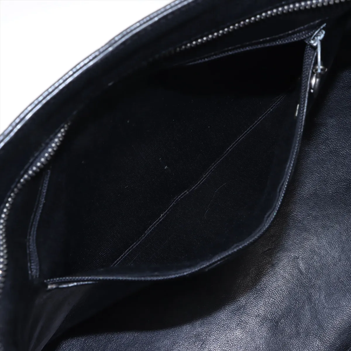 reprint caviar skin tote bag black silver hardware 8133789 8th series — view 8