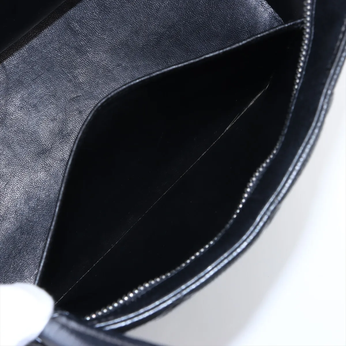 reprint caviar skin tote bag black silver hardware 8133789 8th series — view 9