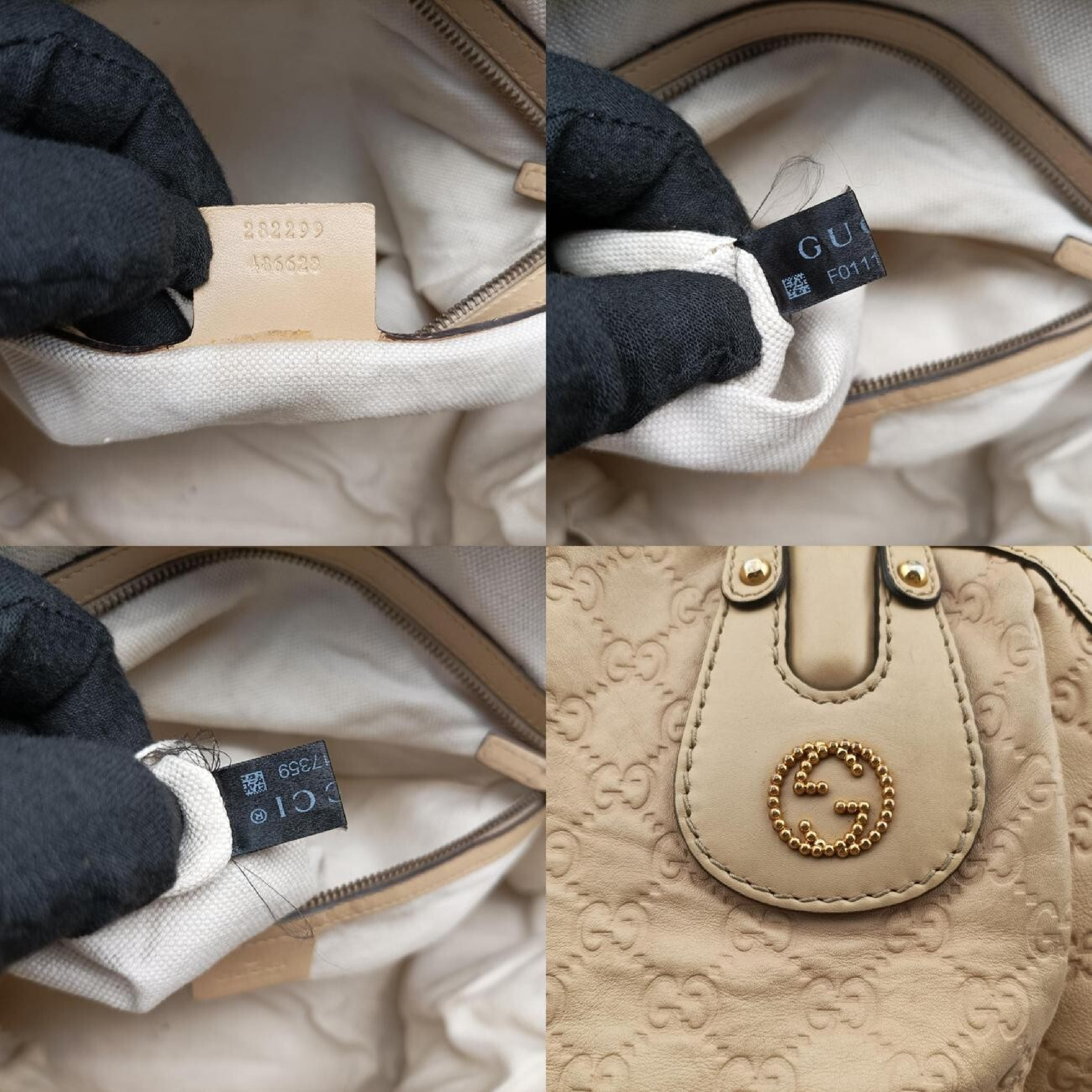 Scarlet Beige Leather Handbag 282299 F011117359 — view 8