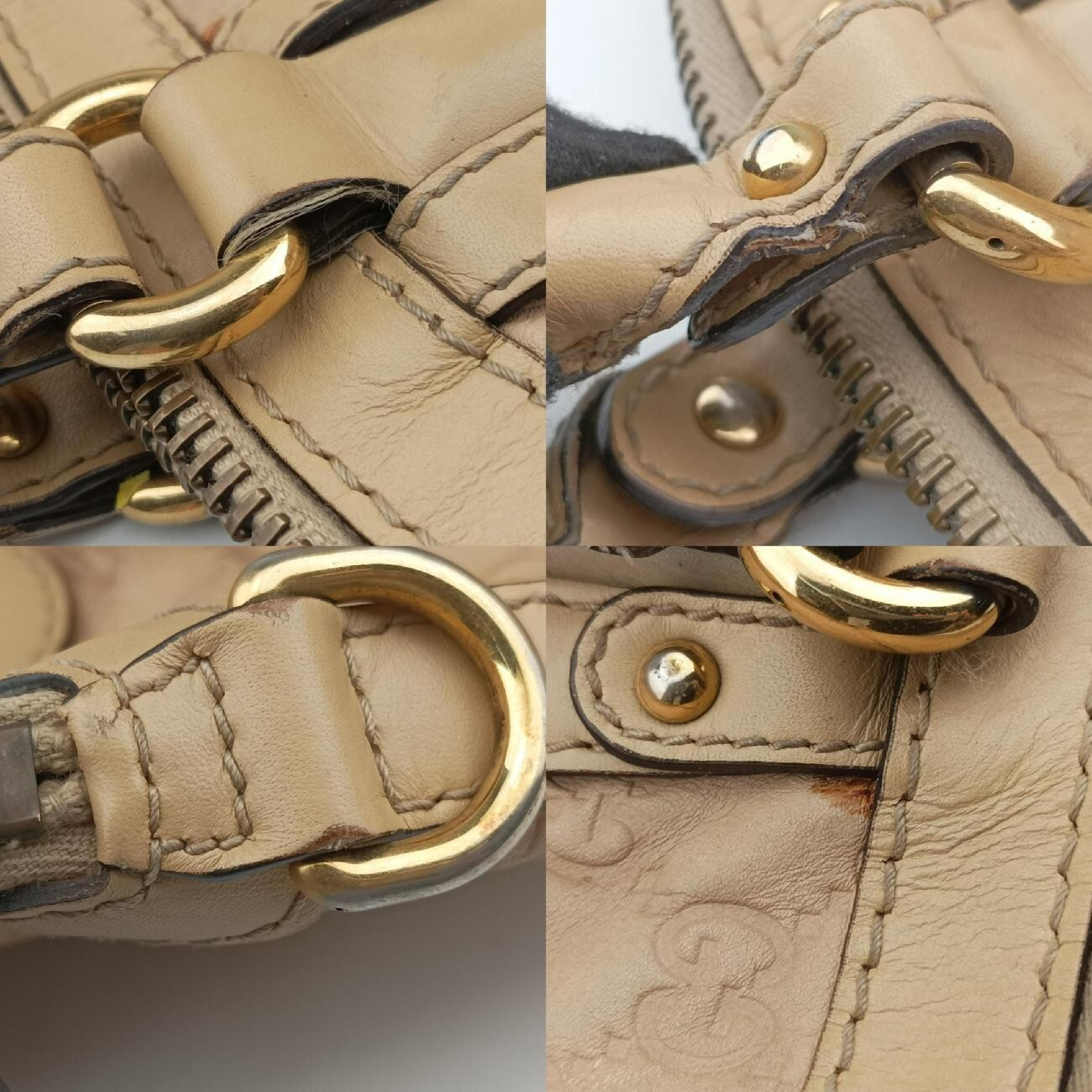 Scarlet Beige Leather Handbag 282299 F011117359 — view 10