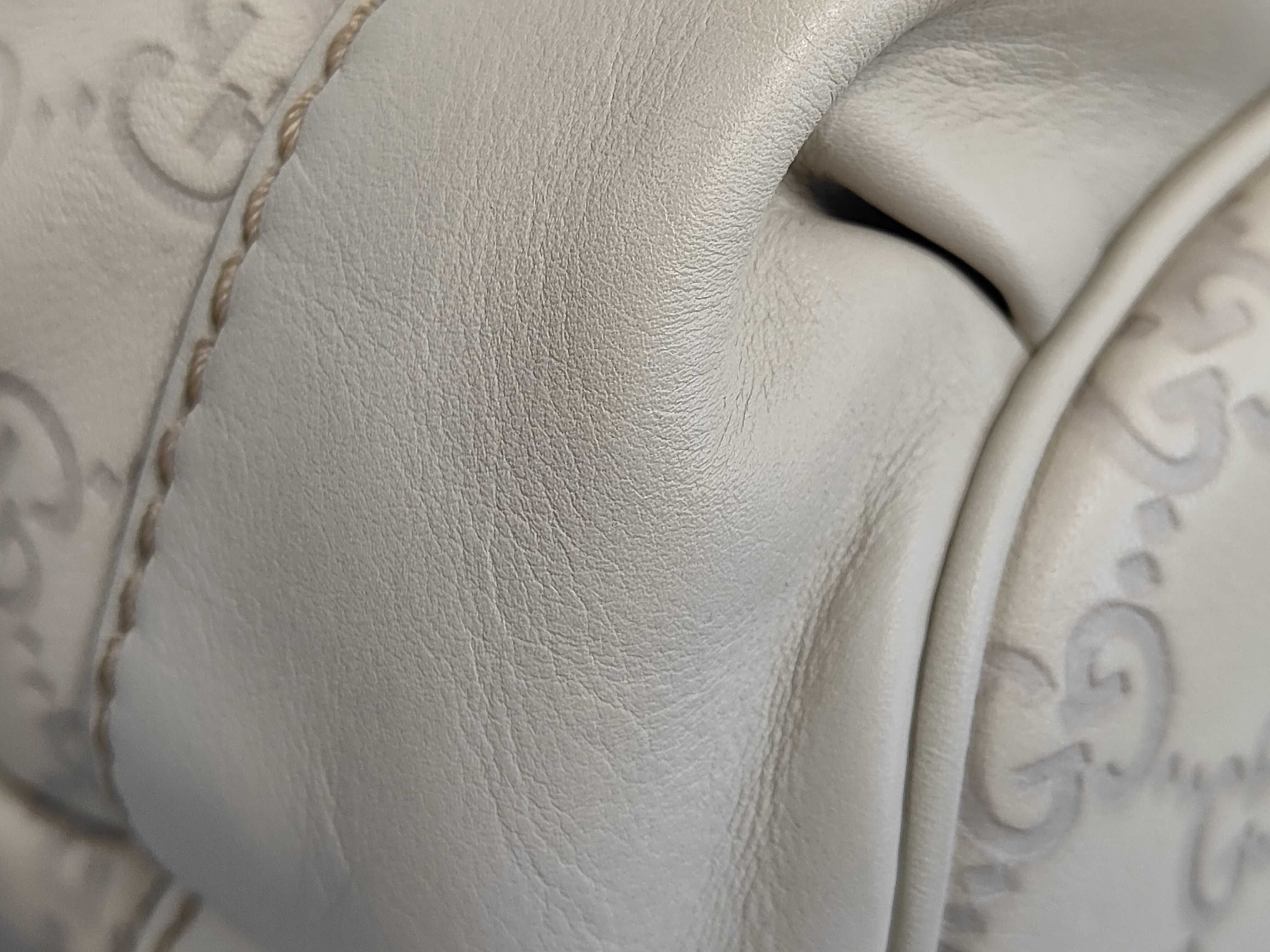 GG pattern Diamante full leather handbag, white, 247902 (handbag) — view 3