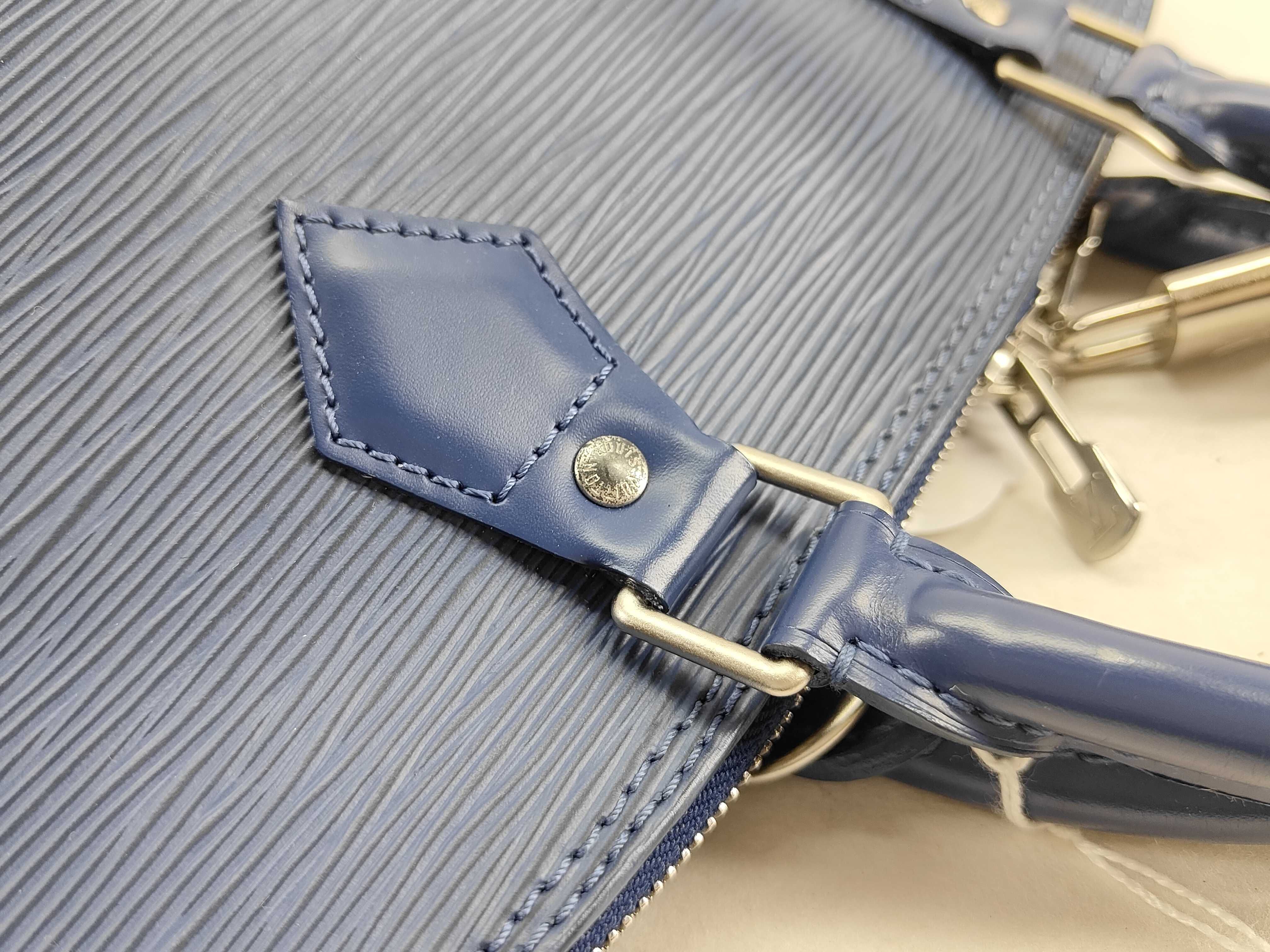 Epi FR- Alma Epi Blue Handbag — view 6