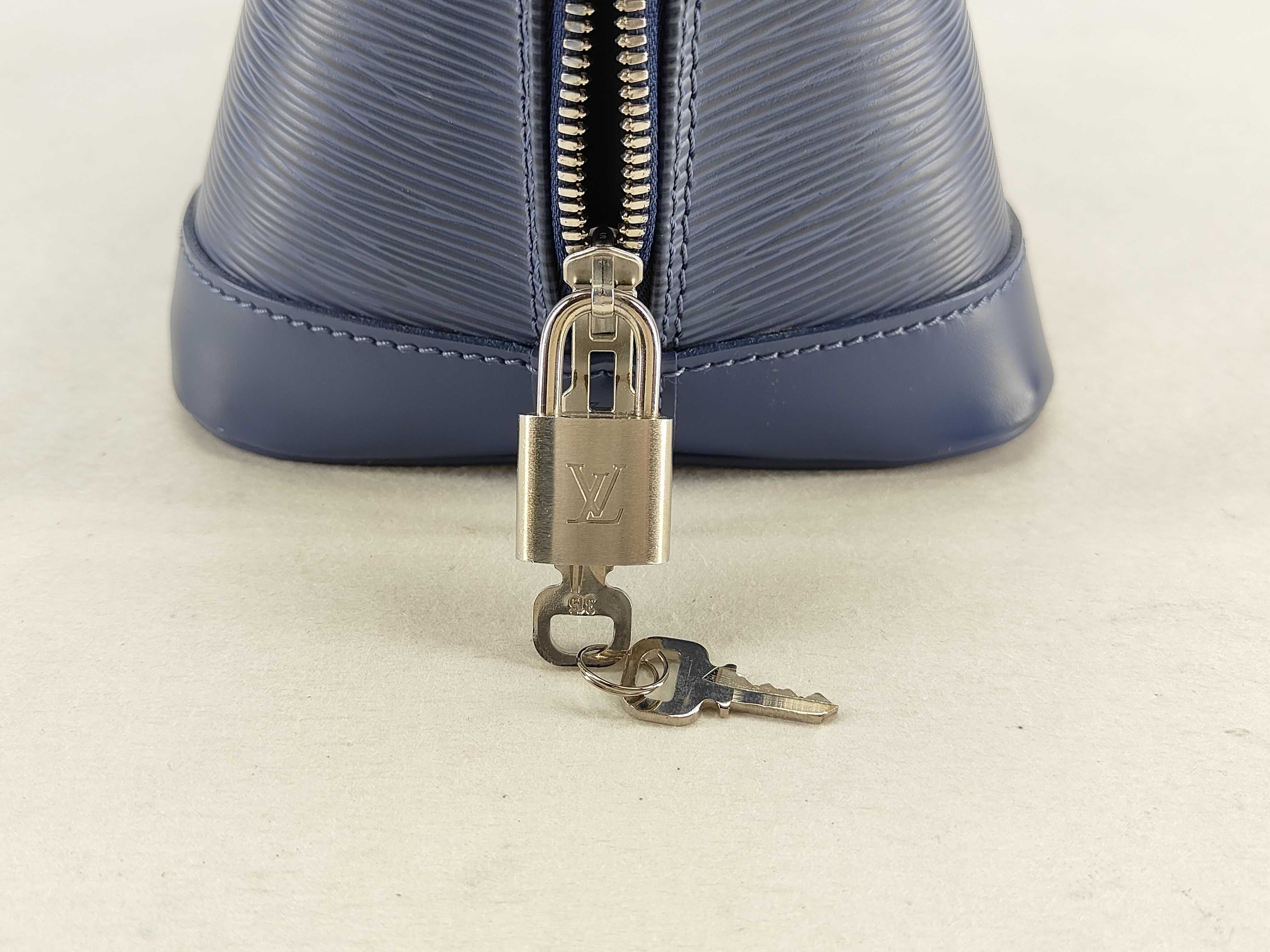 Epi FR- Alma Epi Blue Handbag — view 7