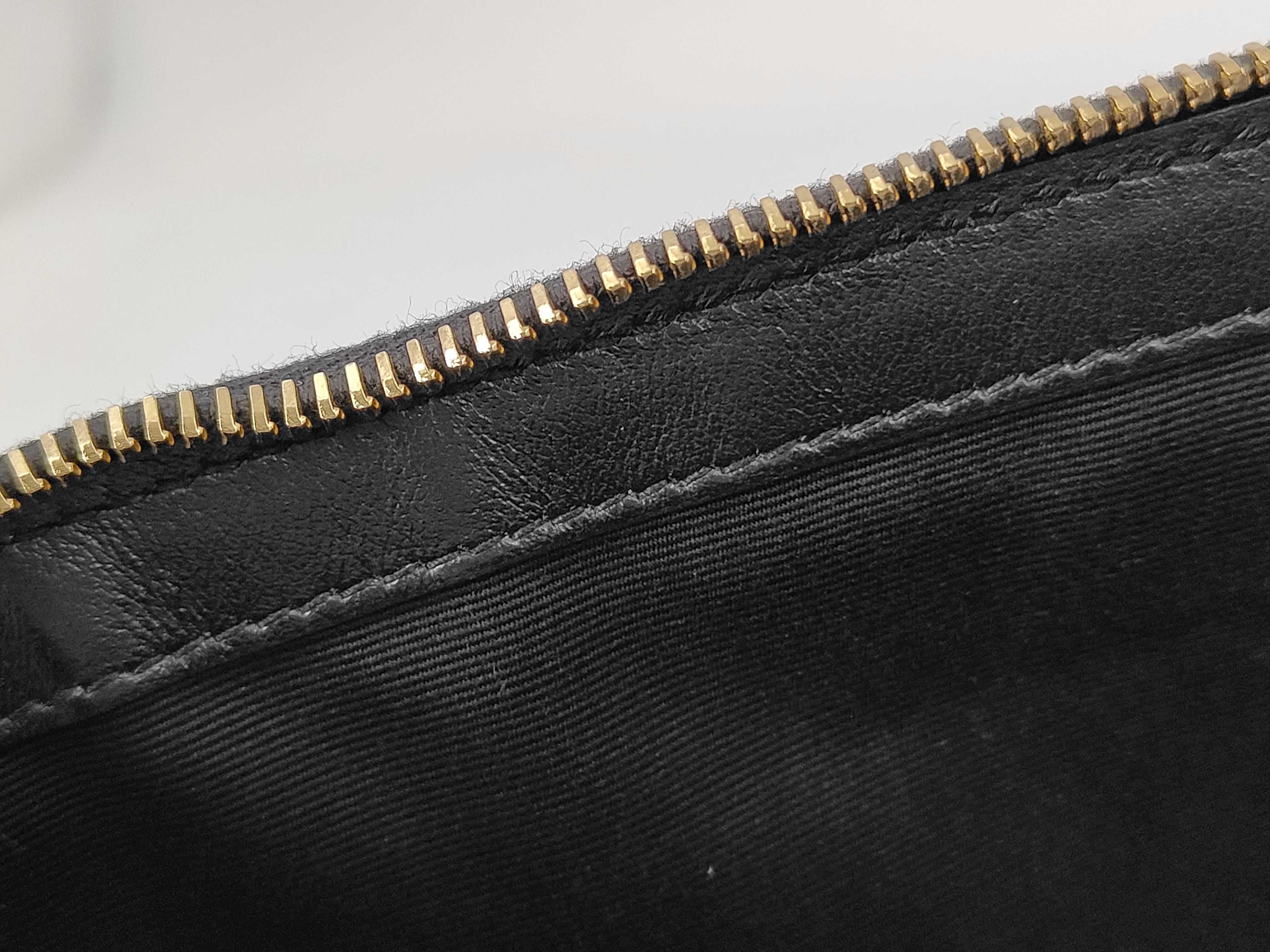 Rive Gauche Clutch Bag, Canvas, Black x Beige, Second Bag — view 8