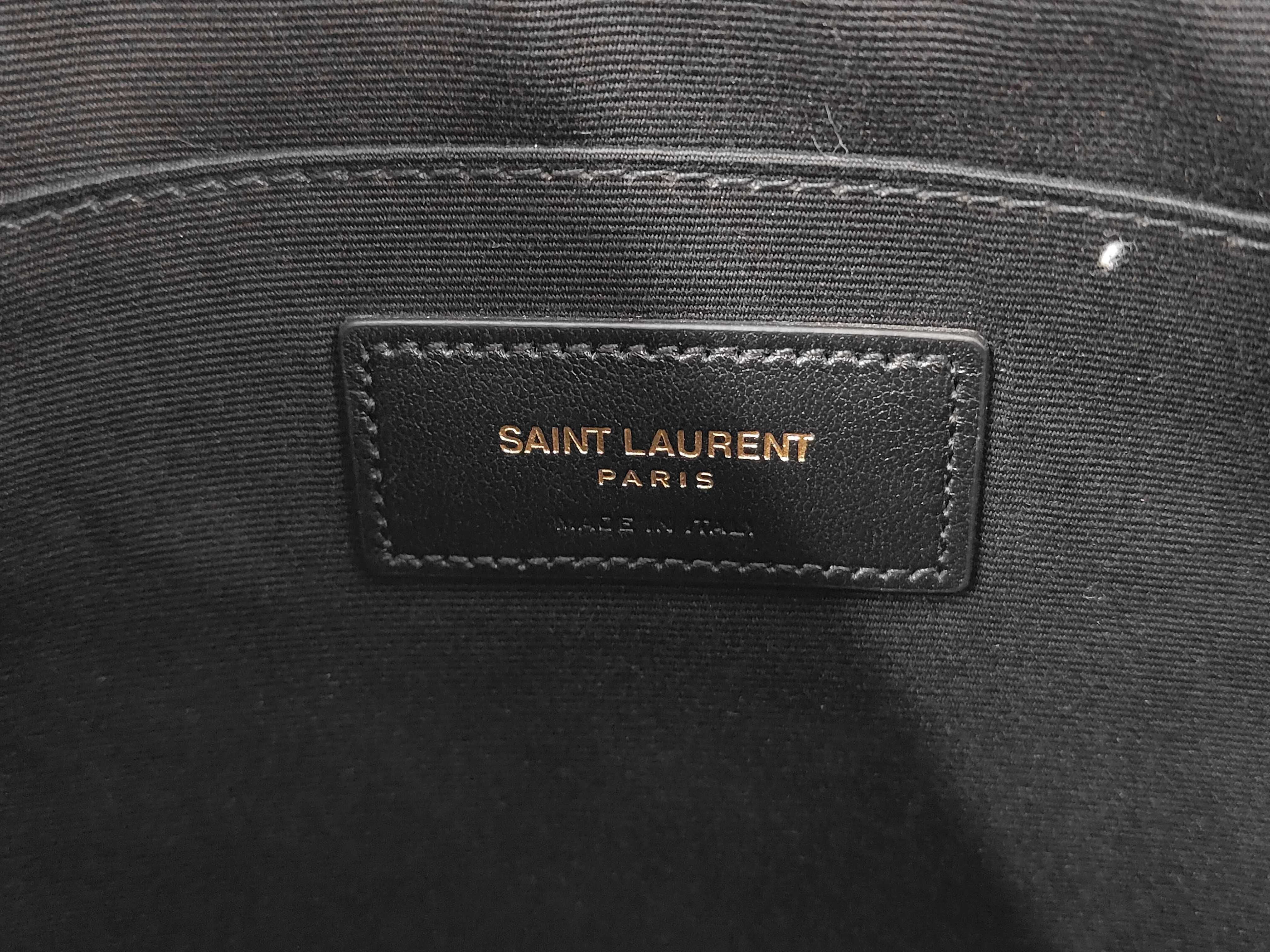 Rive Gauche Clutch Bag, Canvas, Black x Beige, Second Bag — view 10
