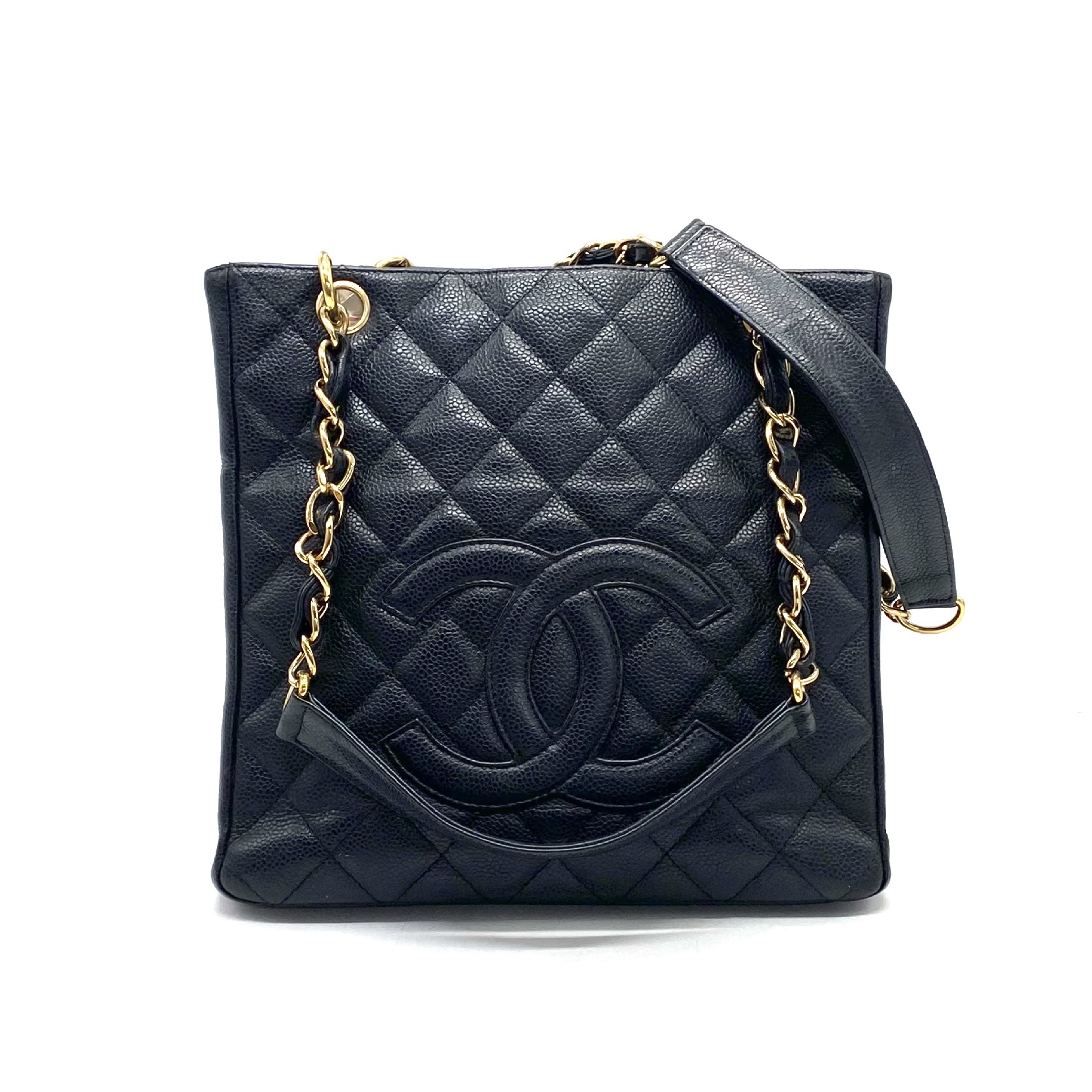 PST Caviar Skin Chain Tote Bag