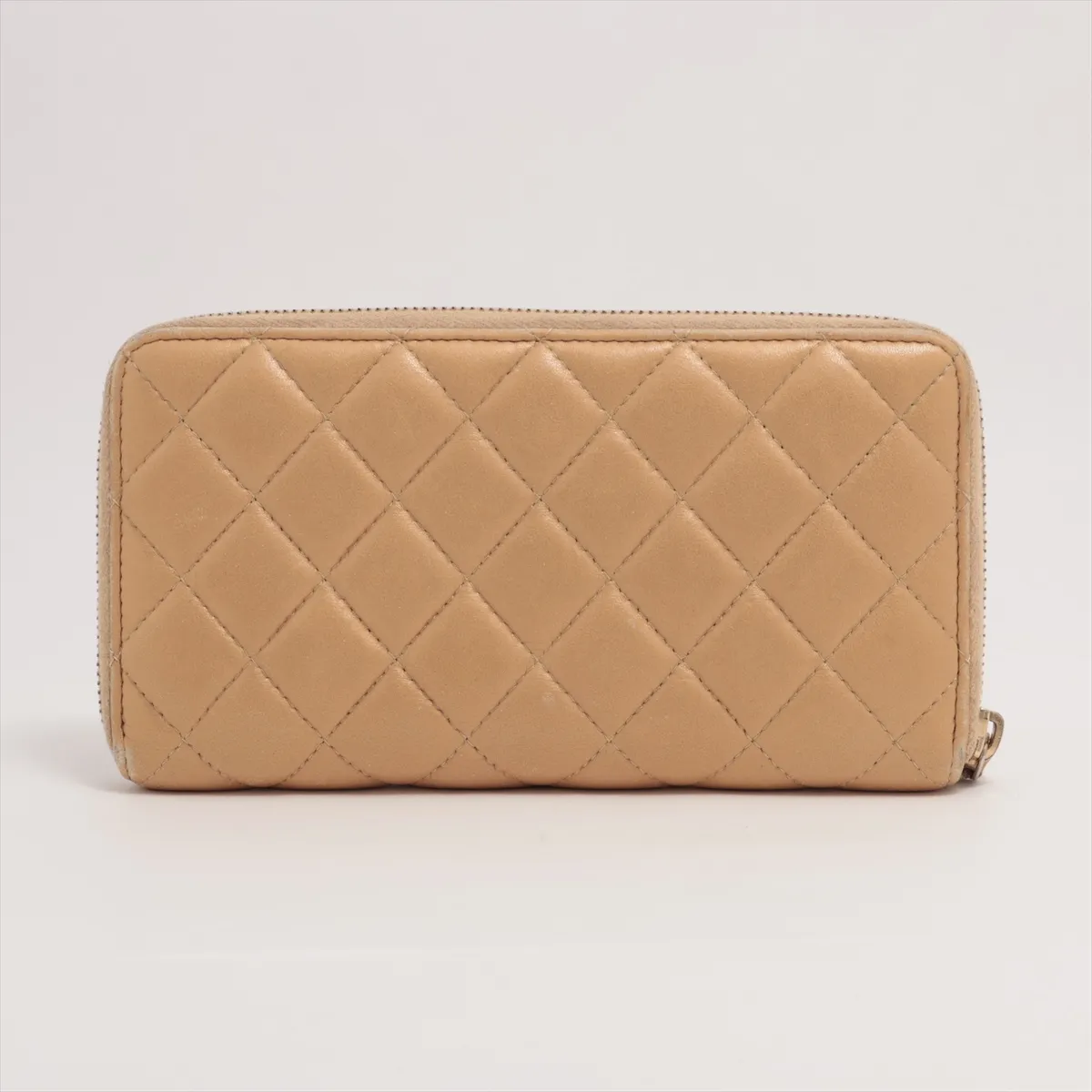 Matelasse Lambskin Round Zip Wallet Gold Hardware 28218301 — view 2
