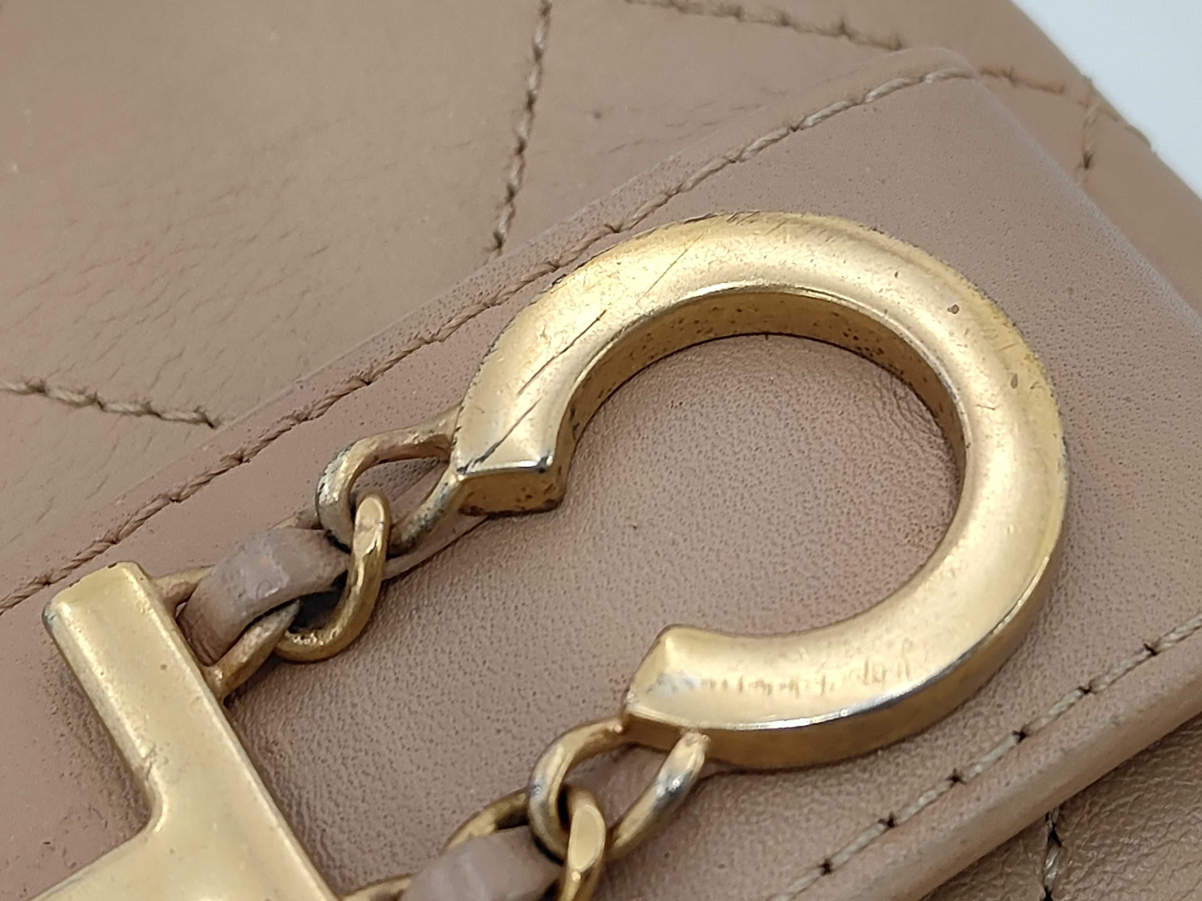 MM Lambskin Beige Gold Shoulder Bag 29872807 — view 12