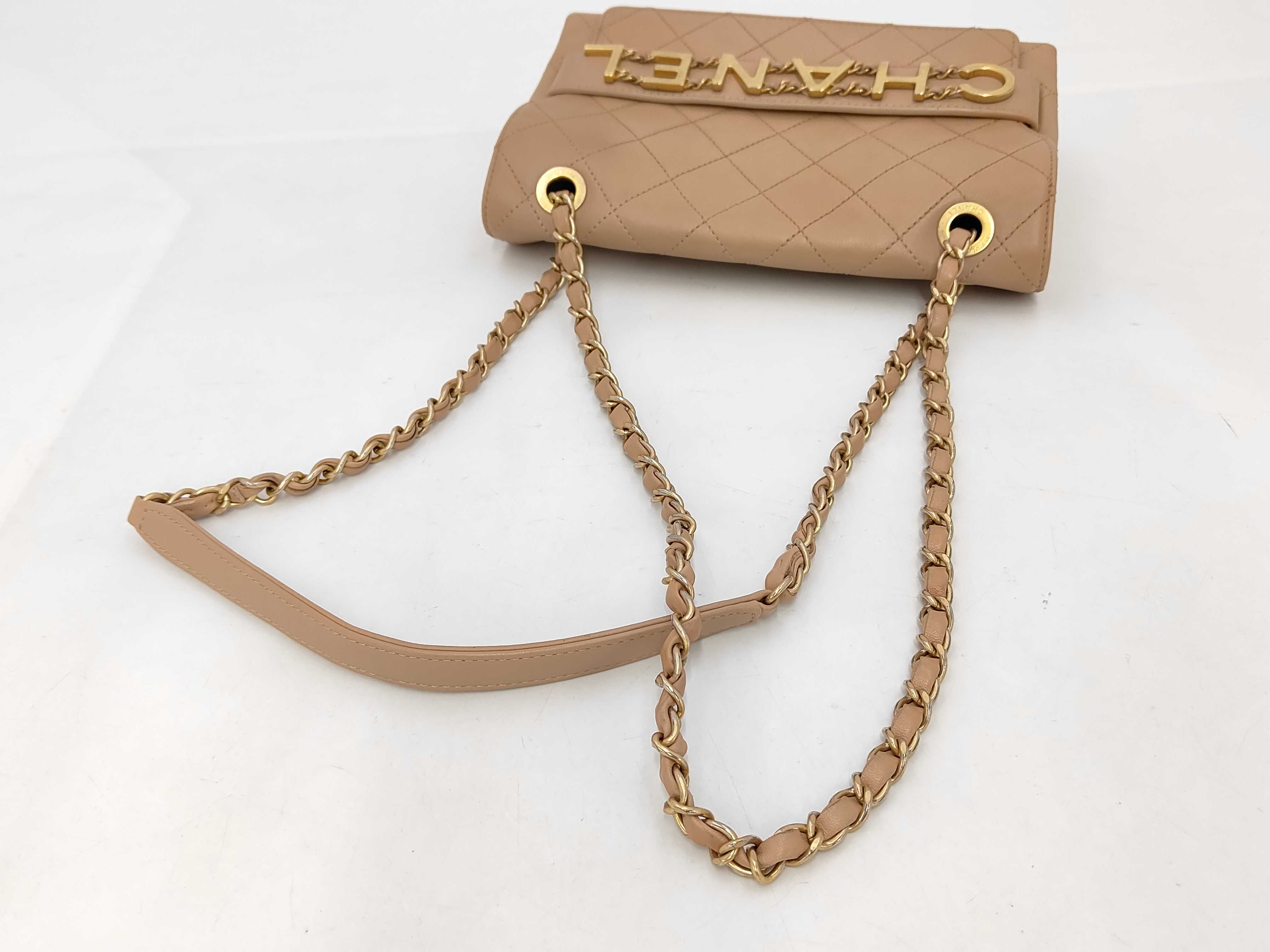 MM Lambskin Beige Gold Shoulder Bag 29872807 — view 3