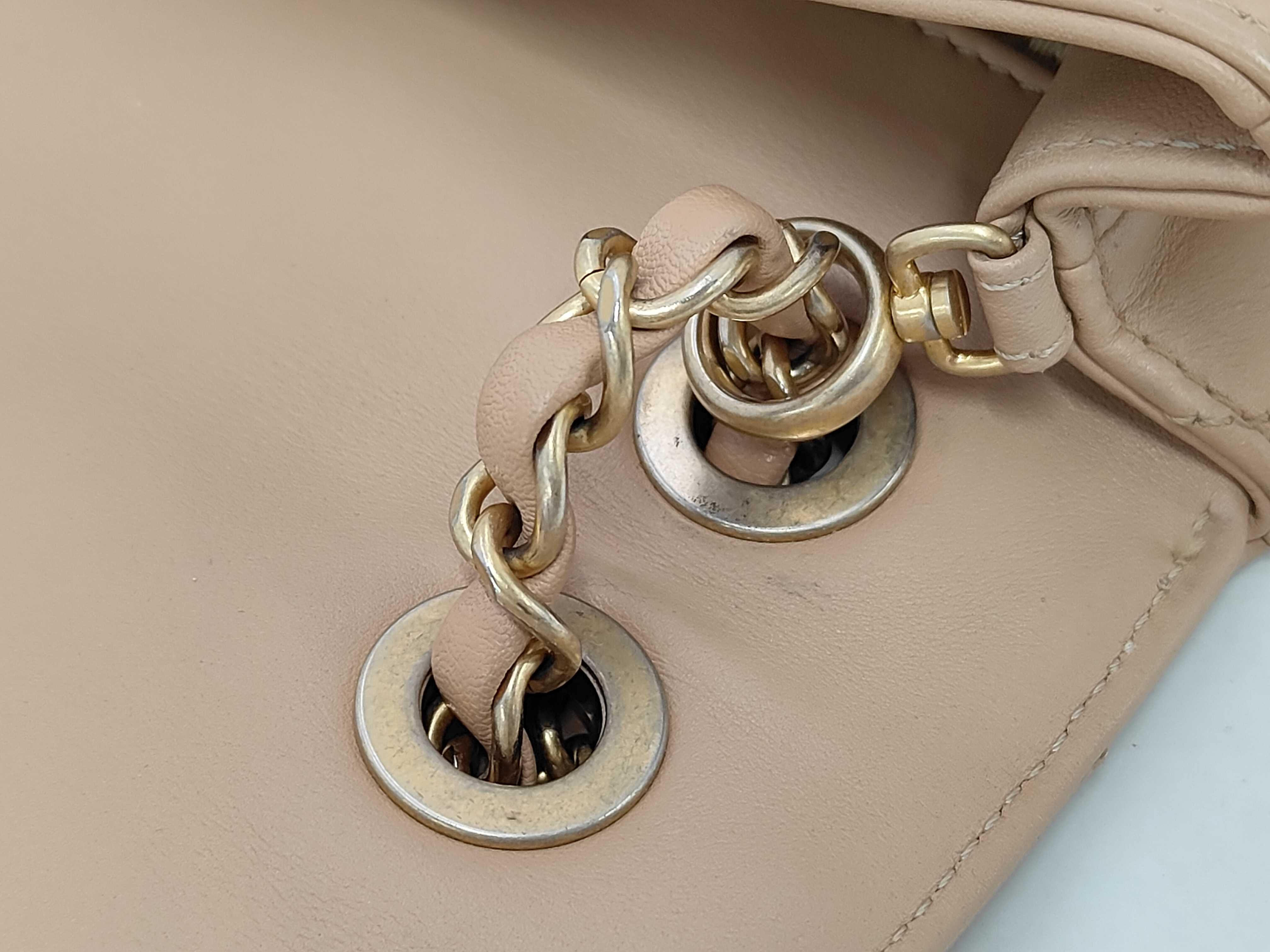 MM Lambskin Beige Gold Shoulder Bag 29872807 — view 6