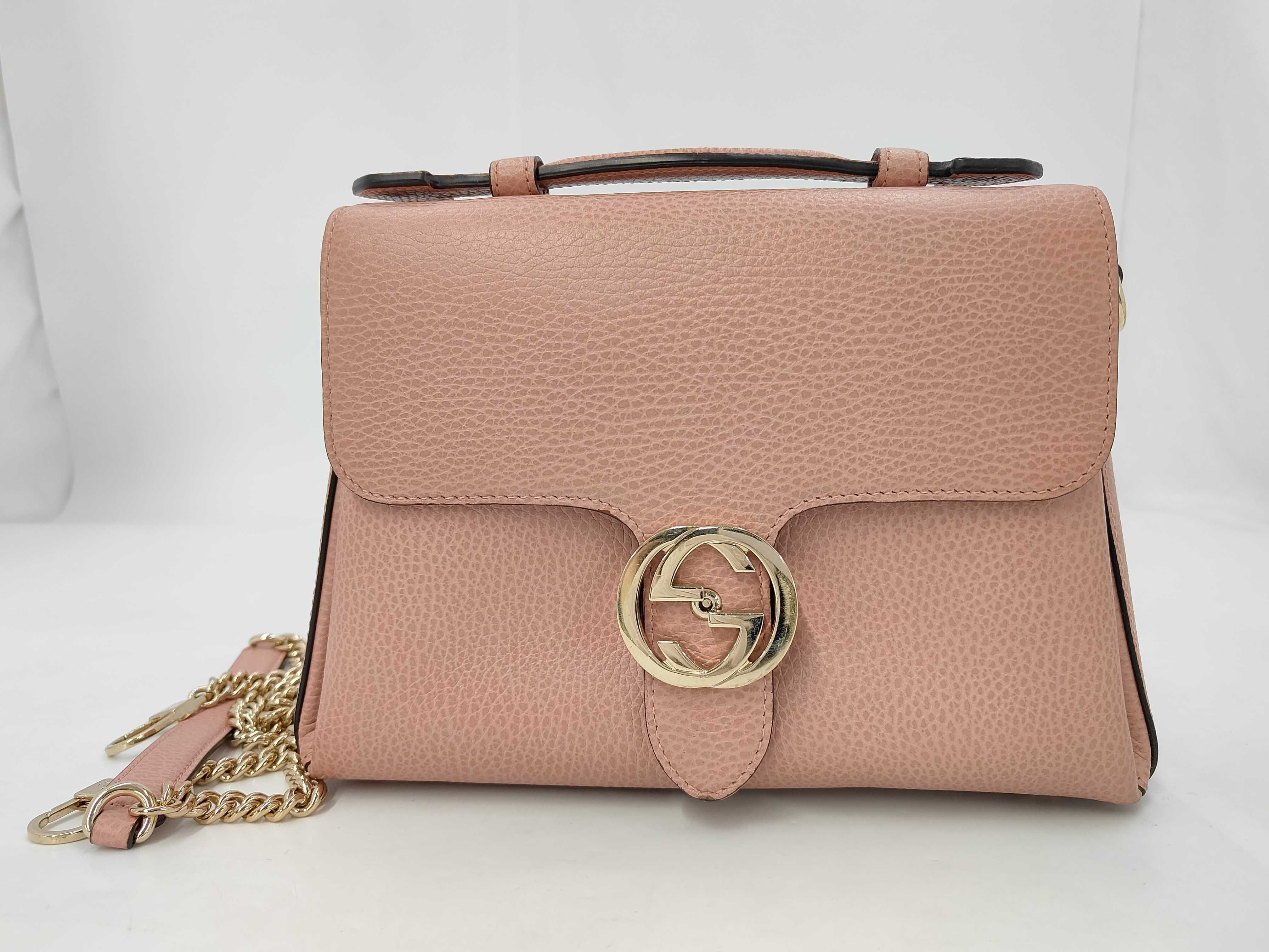 GG Interlocking G Logo Leather Chain Shoulder Bag