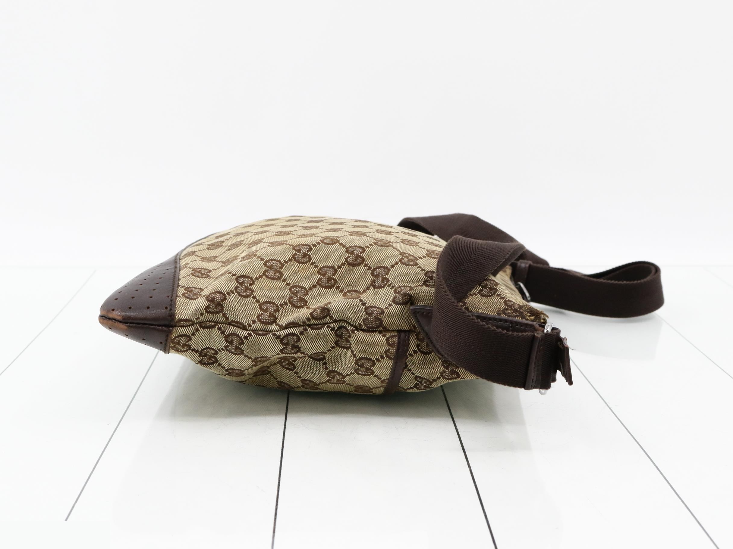 GG Canvas Leather Shoulder Bag — view 3