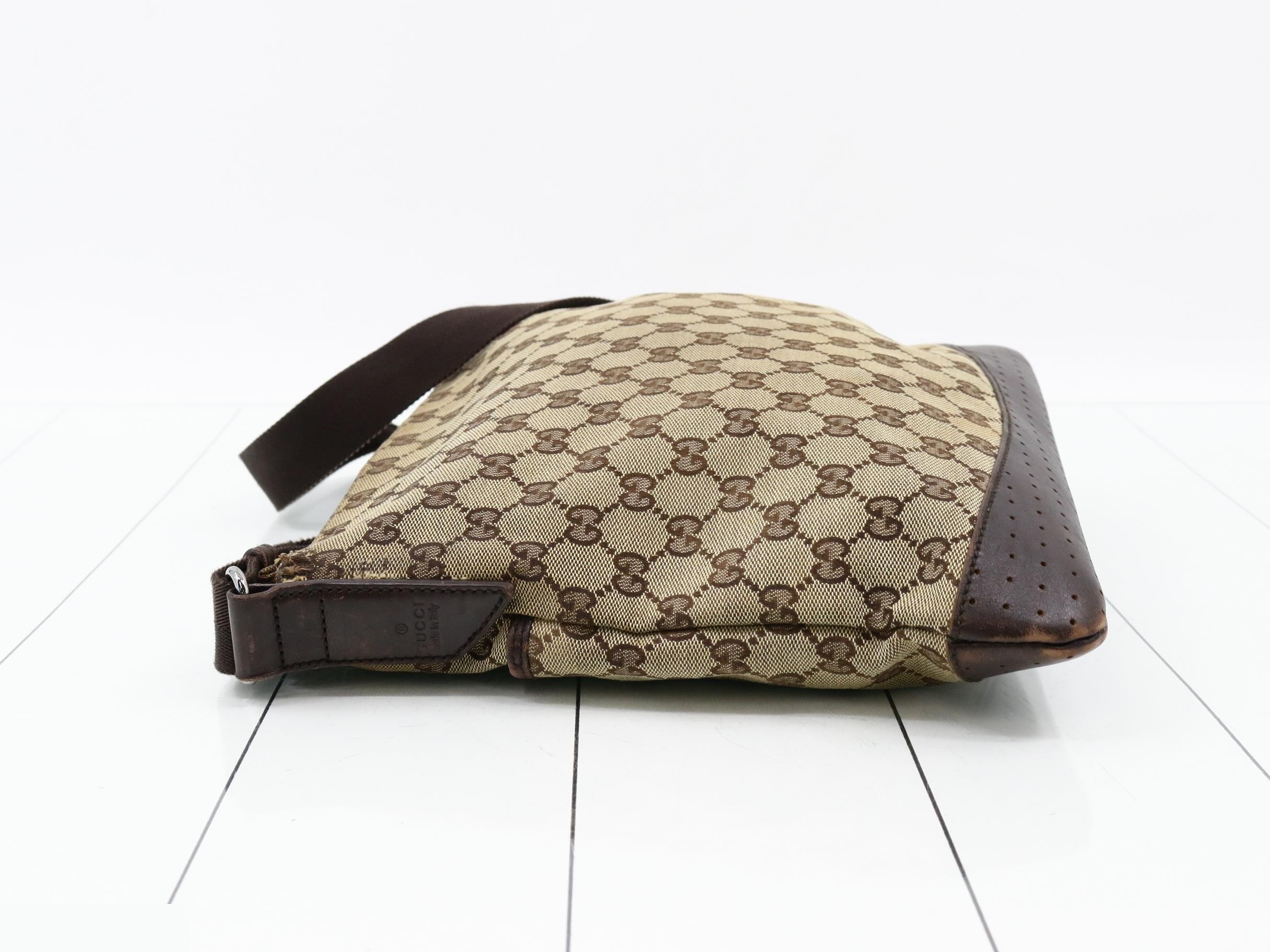 GG Canvas Leather Shoulder Bag — view 4