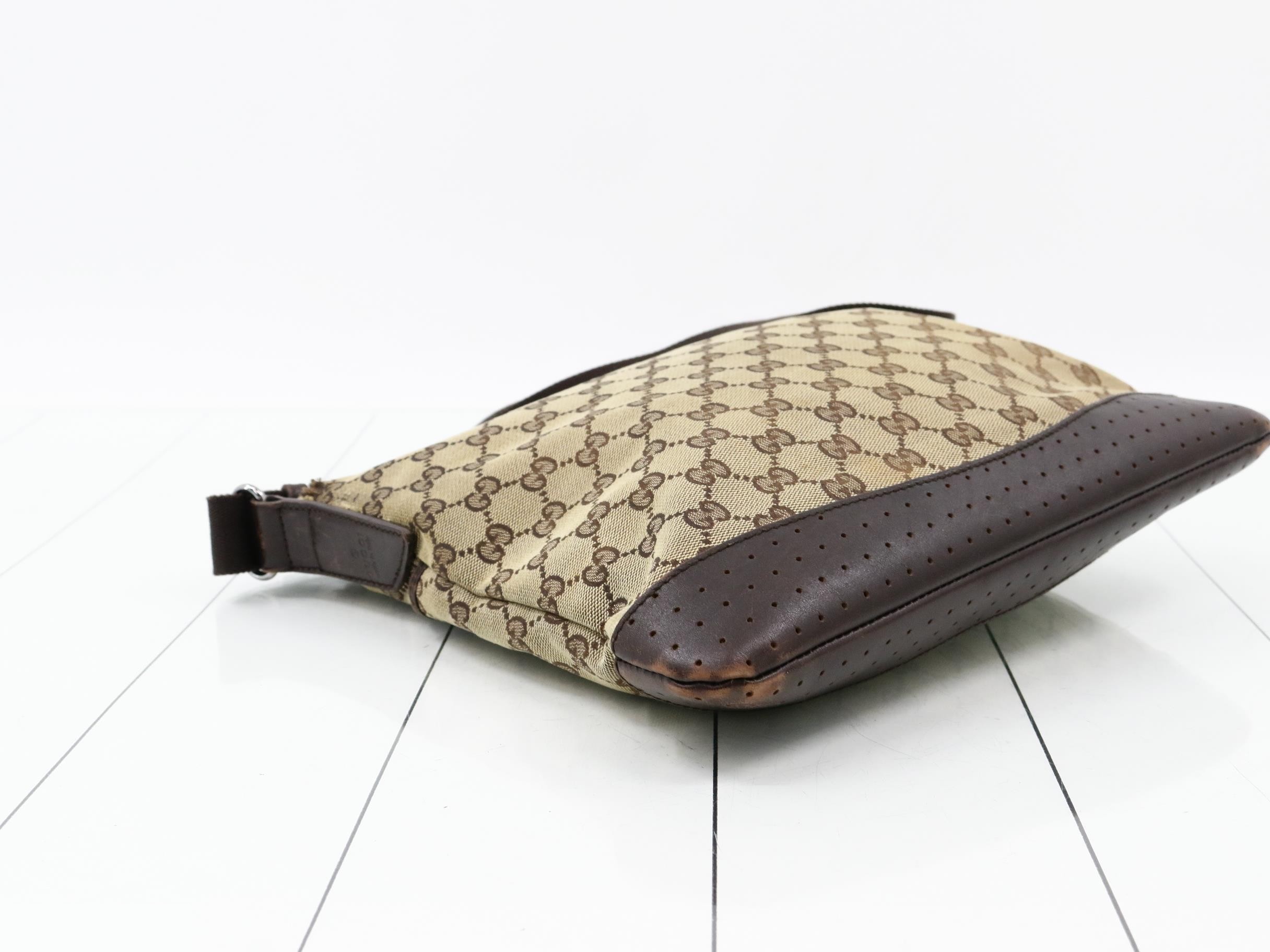 GG Canvas Leather Shoulder Bag — view 5