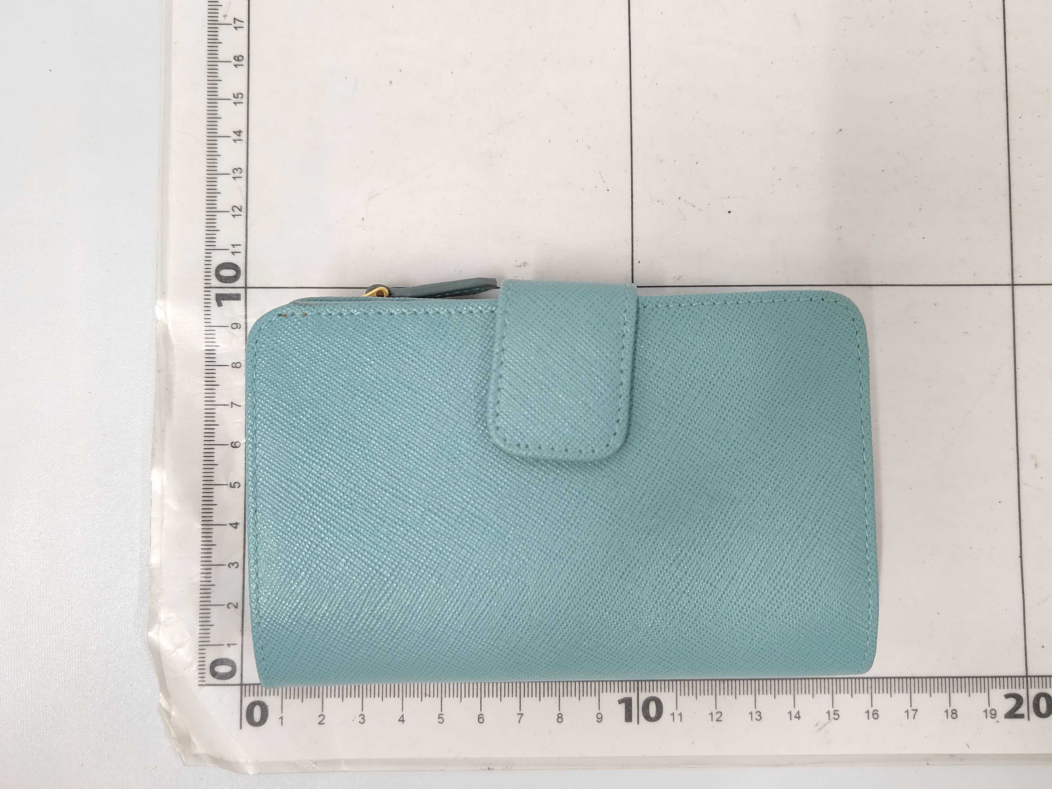Saffiano Bifold Wallet, Blue — view 2