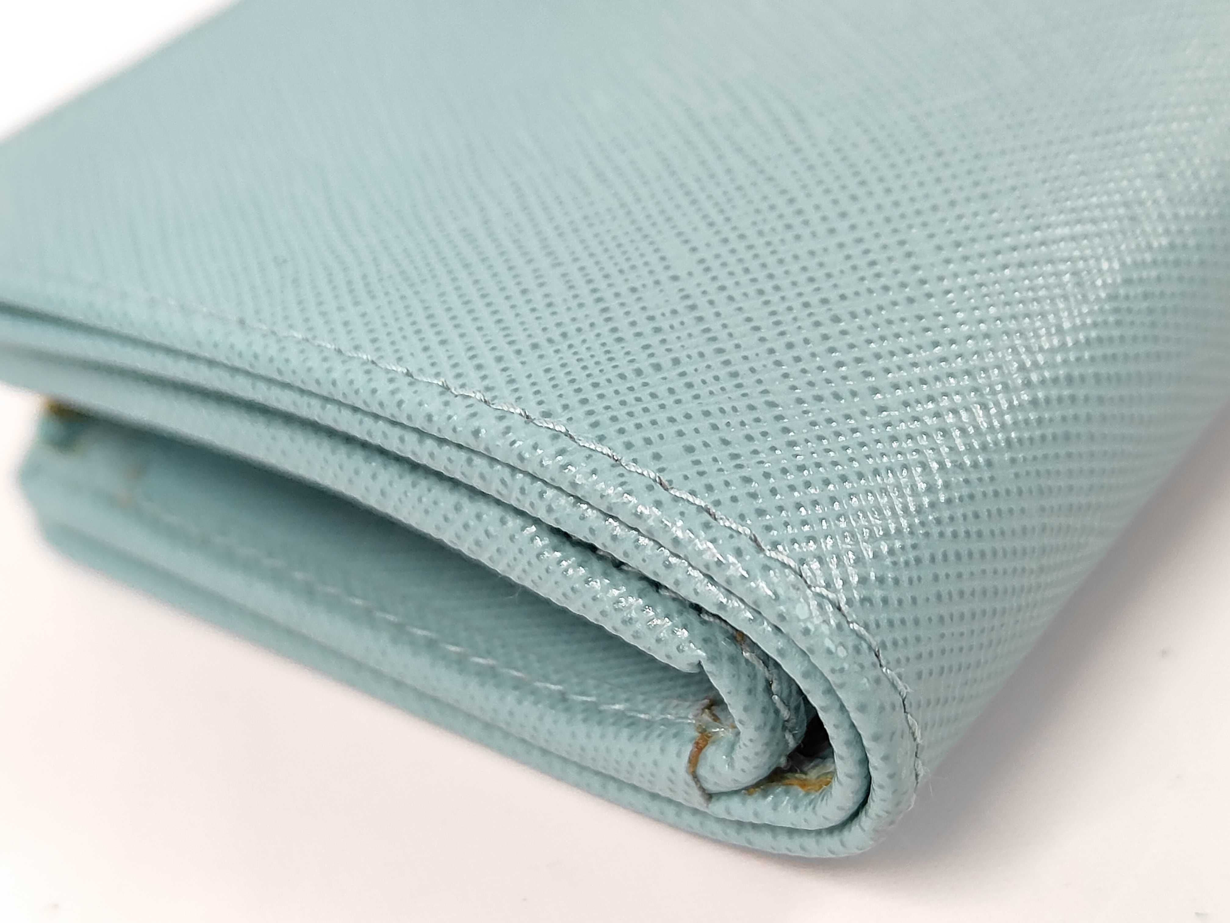 Saffiano Bifold Wallet, Blue — view 3