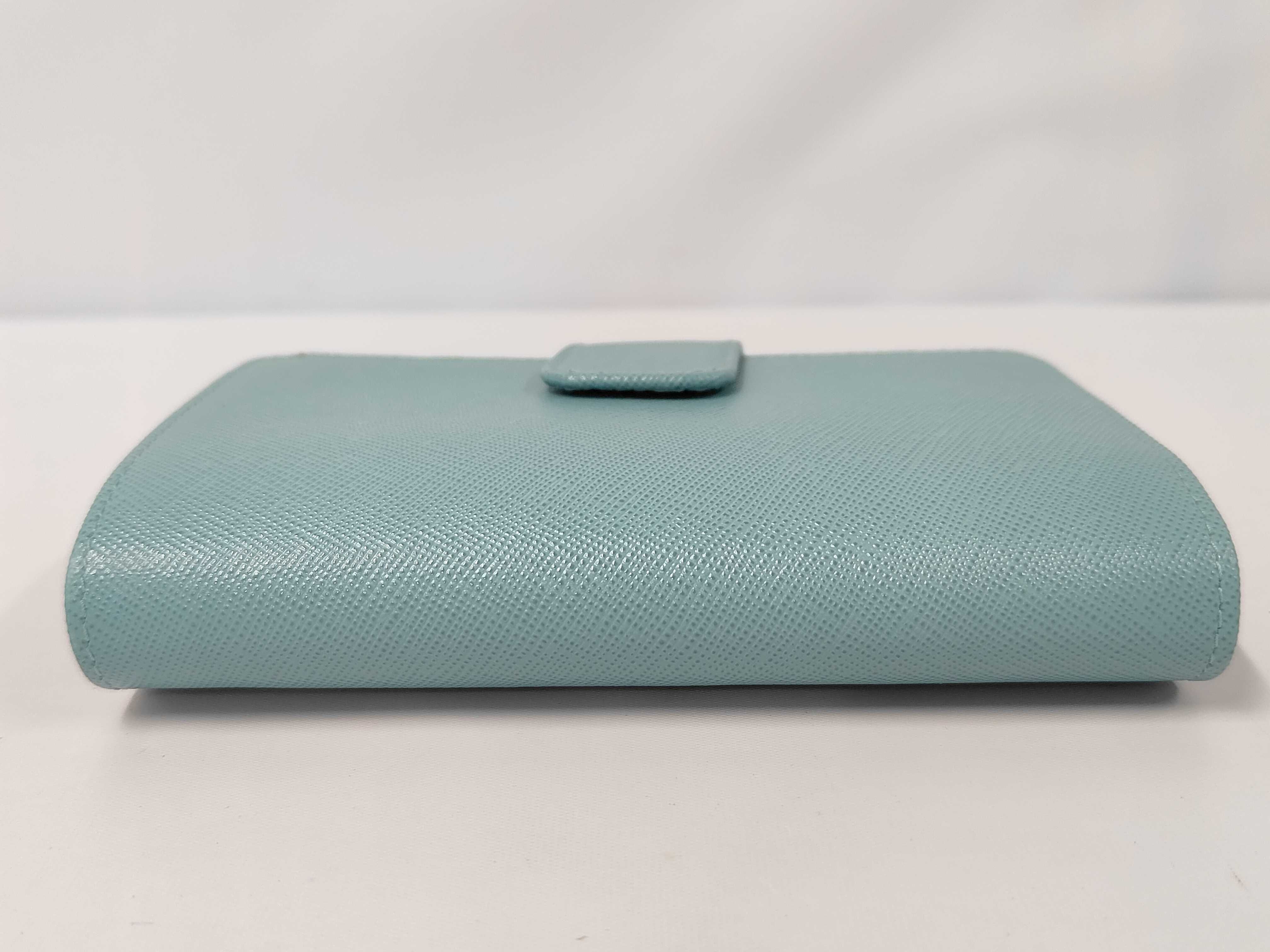 Saffiano Bifold Wallet, Blue — view 4