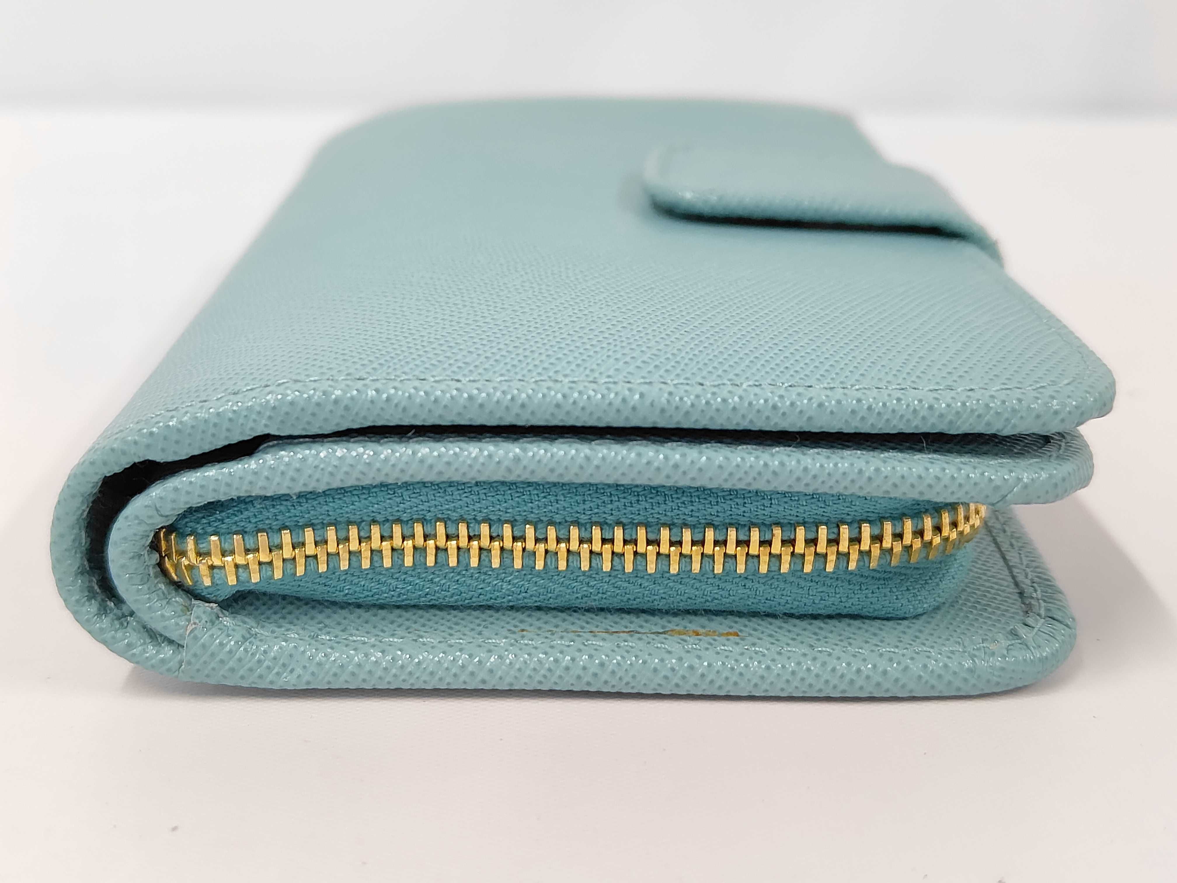 Saffiano Bifold Wallet, Blue — view 5