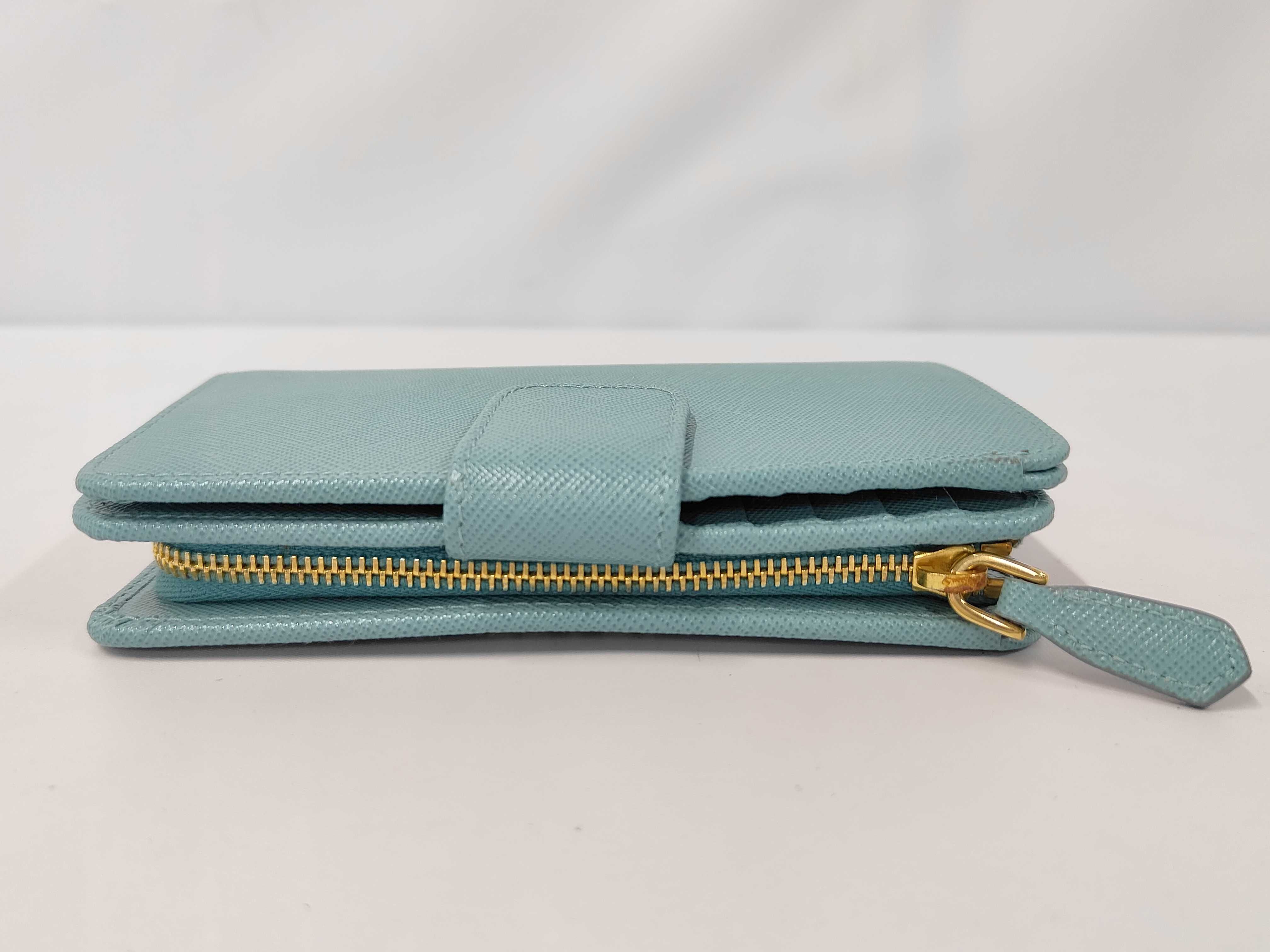 Saffiano Bifold Wallet, Blue — view 6