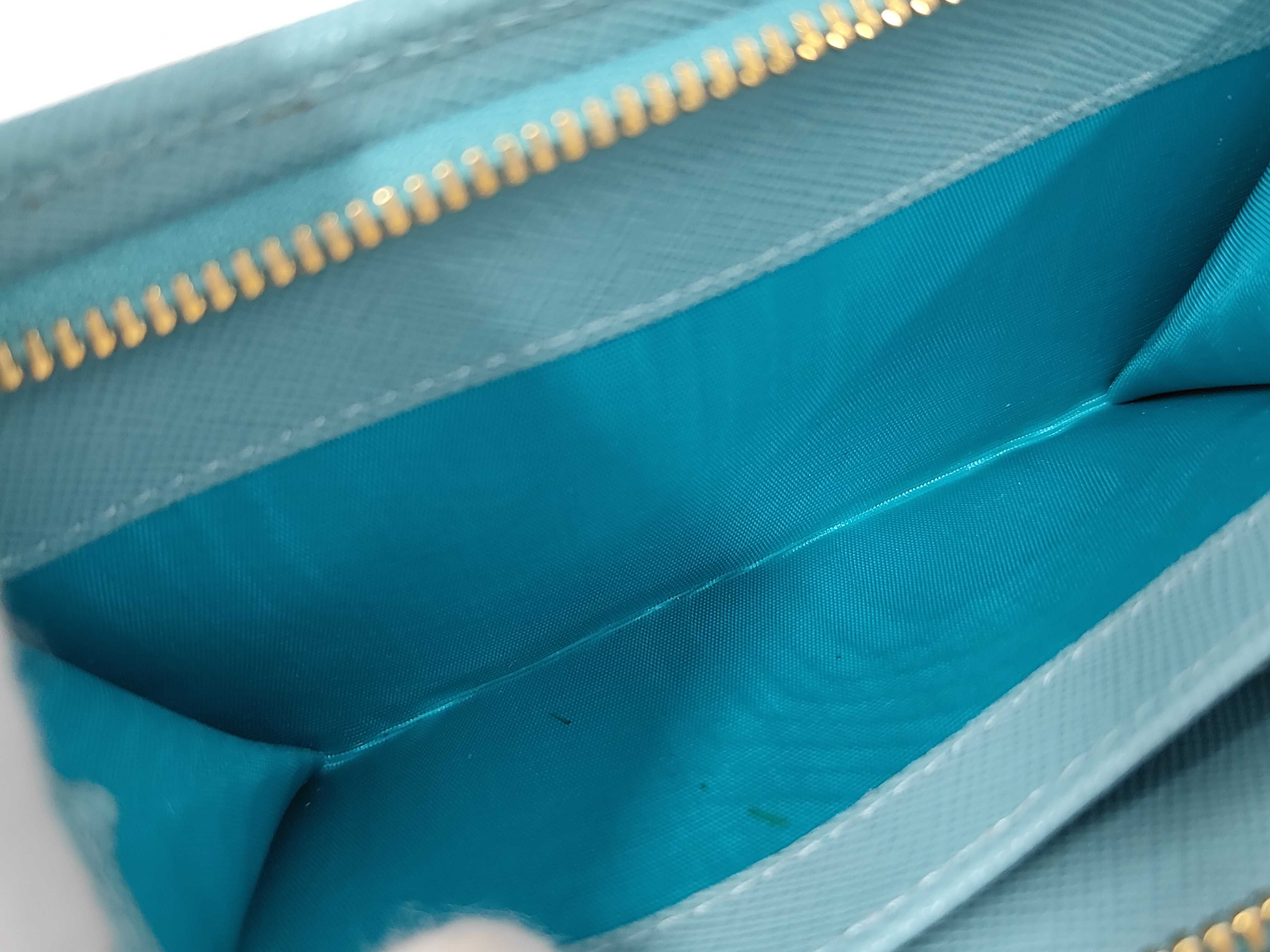 Saffiano Bifold Wallet, Blue — view 9