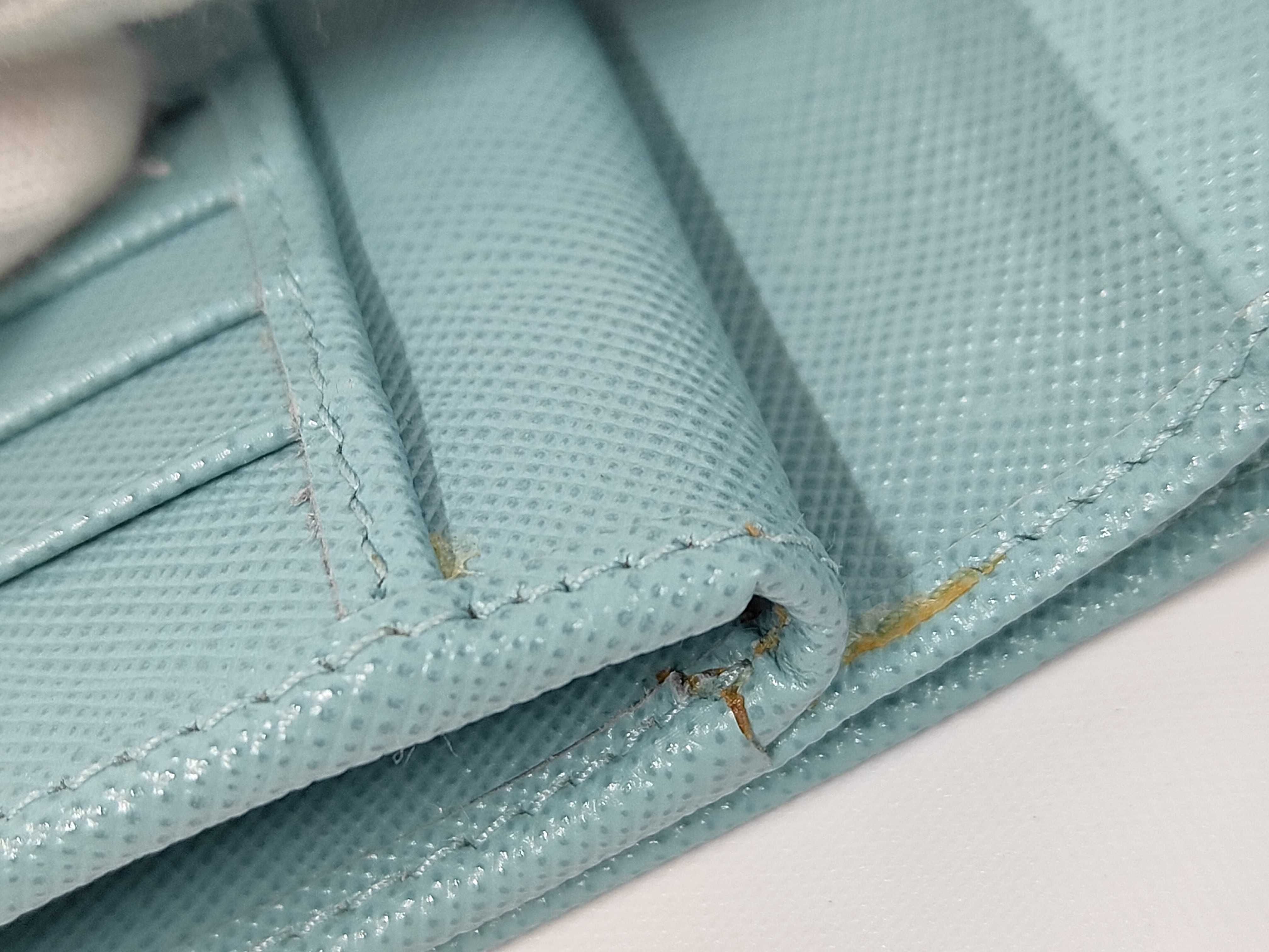Saffiano Bifold Wallet, Blue — view 10