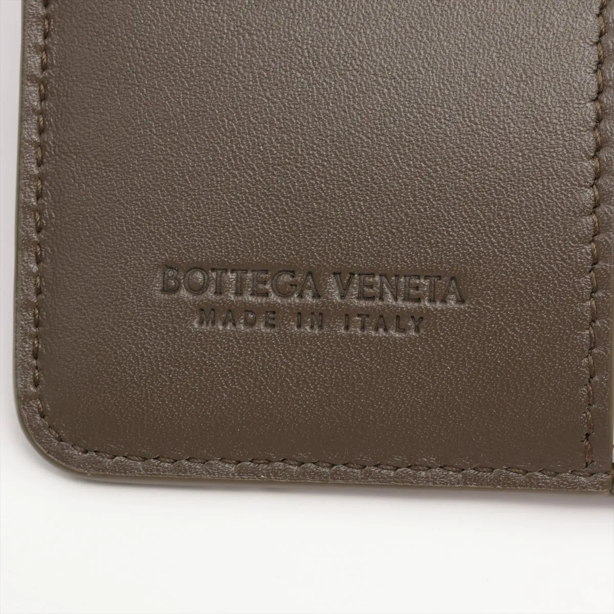 Intrecciato Leather Notebook Cover, Brown — view 6