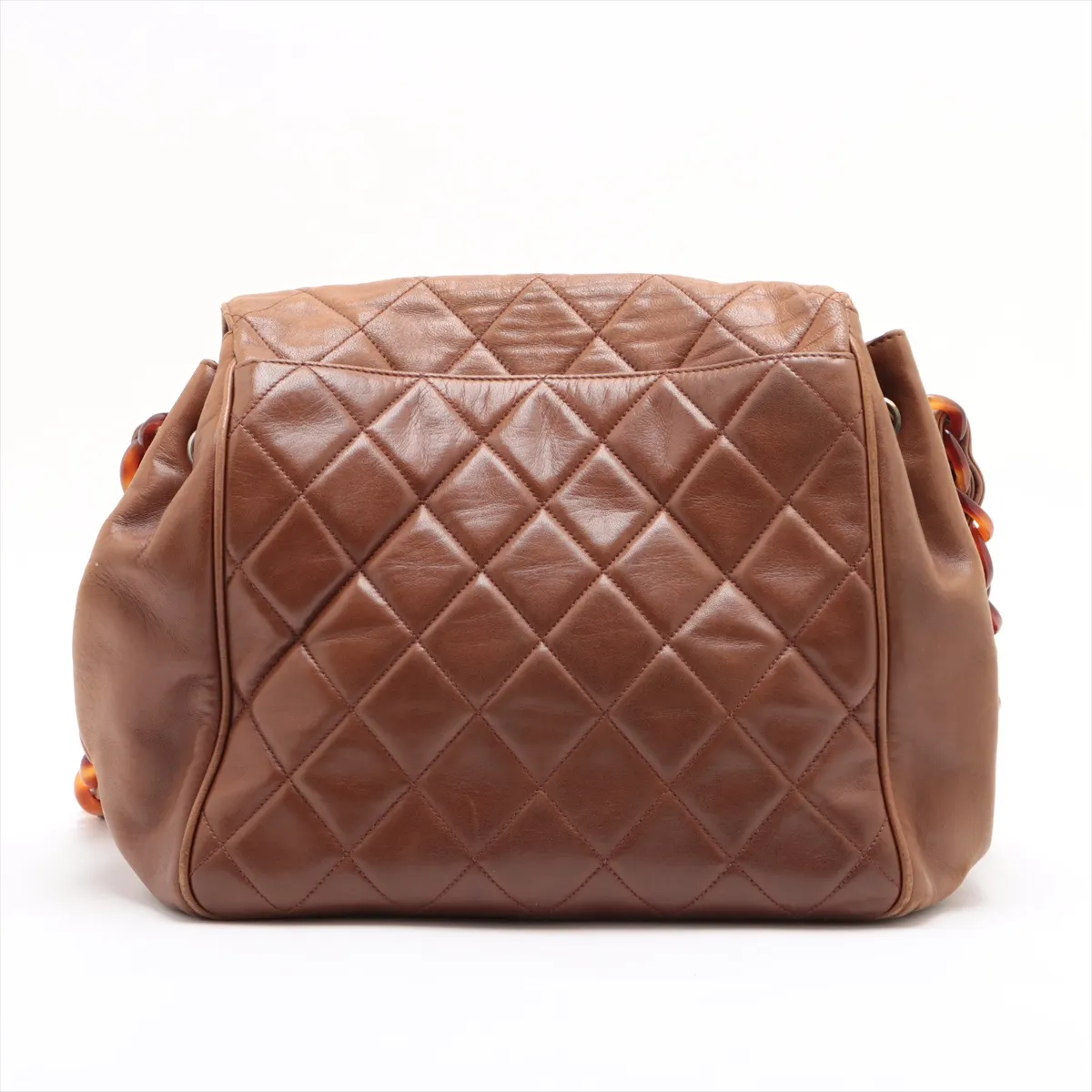 Matelasse Lambskin Chain Shoulder Bag Tortoiseshell Brown Gold Hardware 3446725 3rd Series — view 2