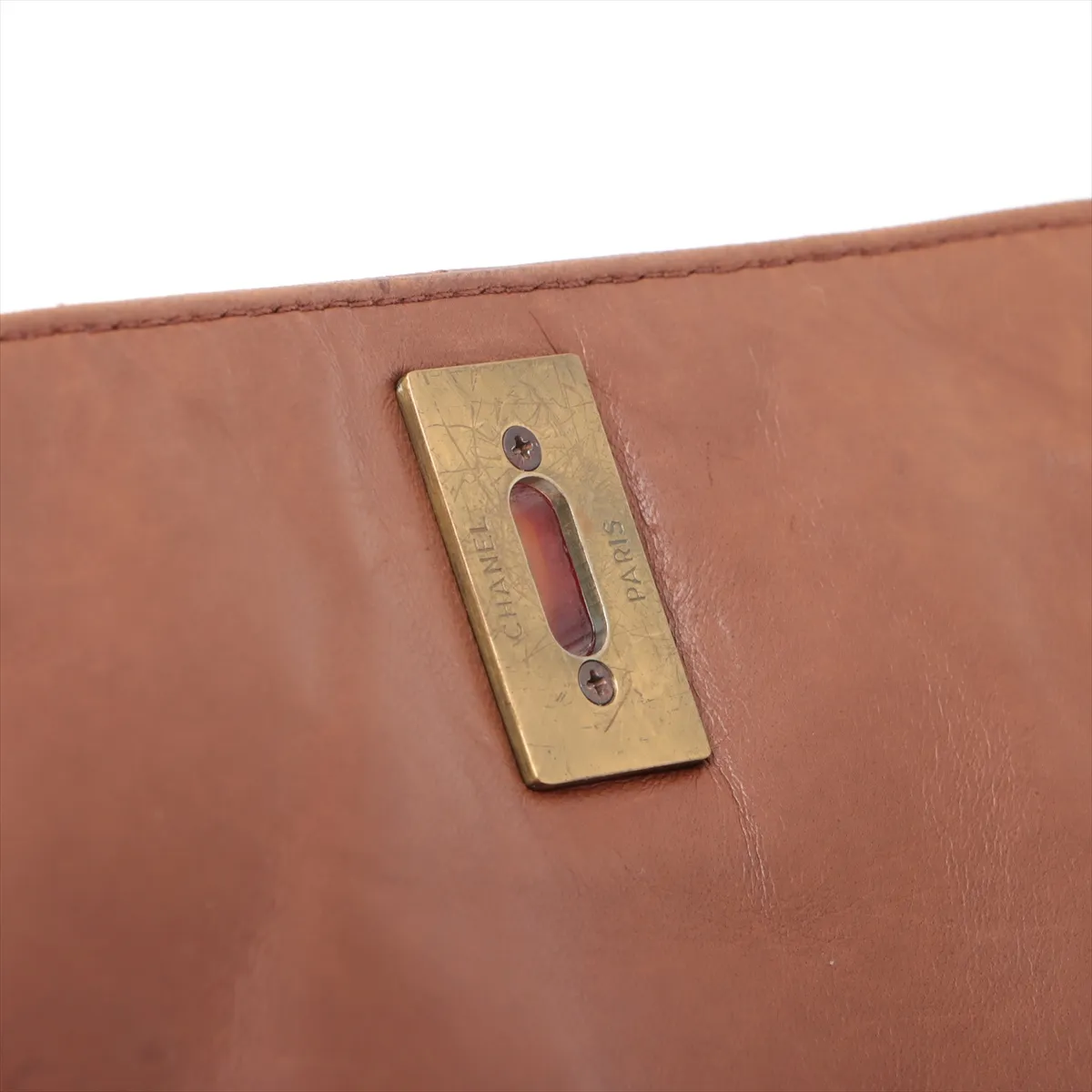 Matelasse Lambskin Chain Shoulder Bag Tortoiseshell Brown Gold Hardware 3446725 3rd Series — view 12