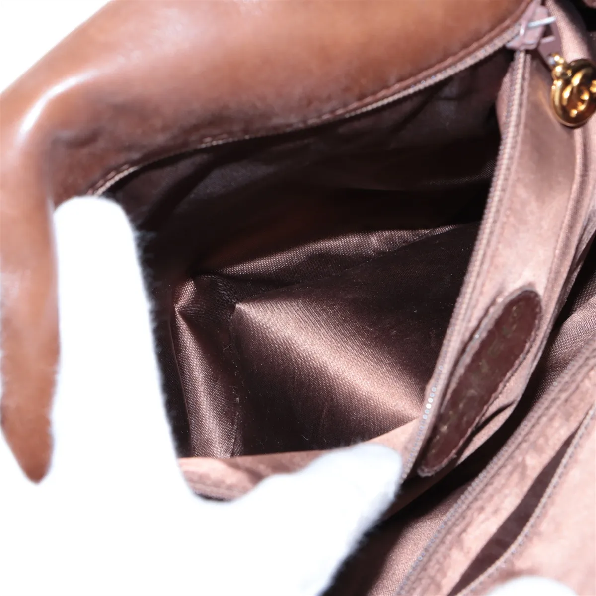 Matelasse Lambskin Chain Shoulder Bag Tortoiseshell Brown Gold Hardware 3446725 3rd Series — view 7