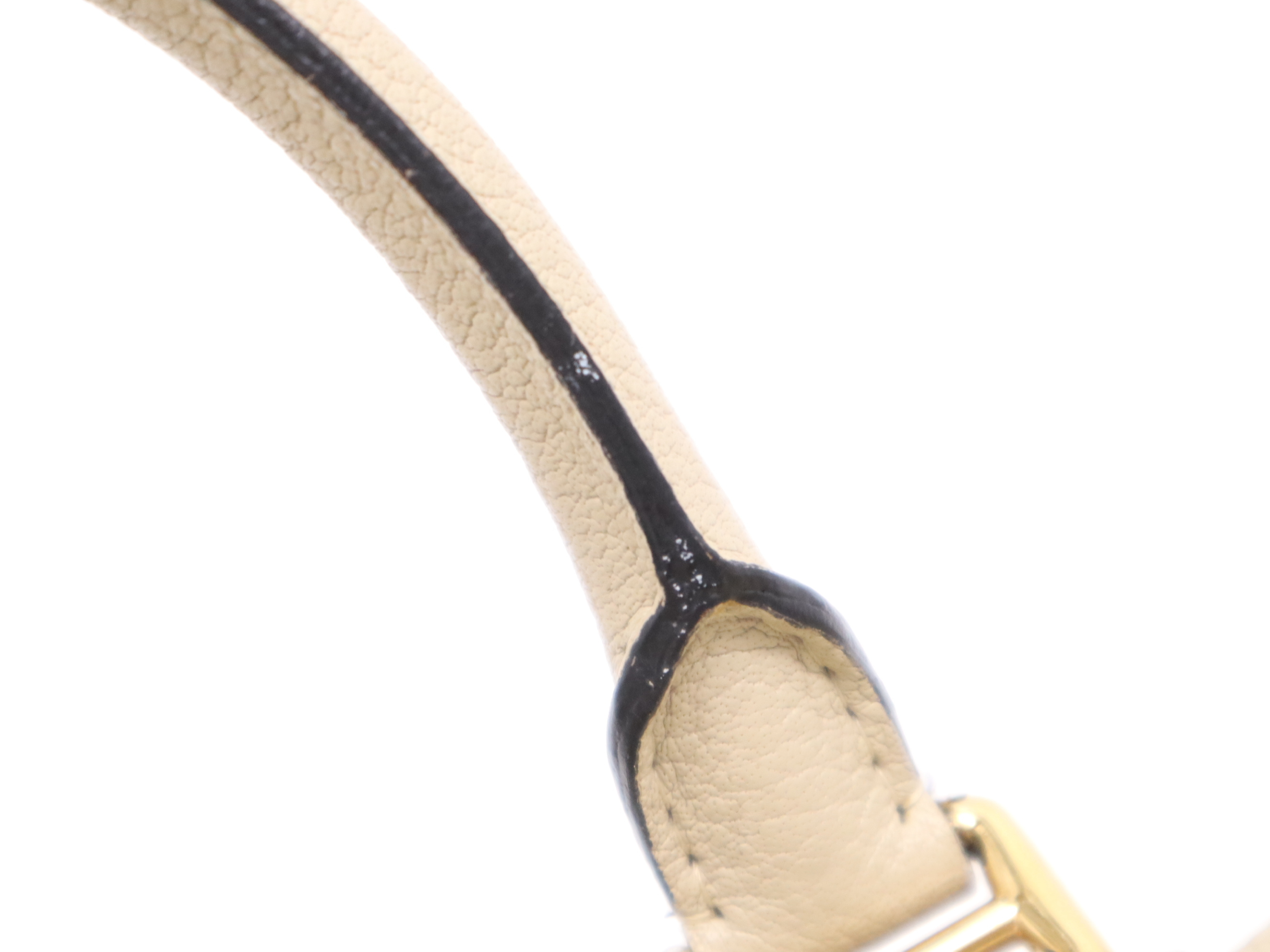 Leather 2way Boston Bag Beige GD Metal Fittings with Shoulder Strap Boston Bag — view 9
