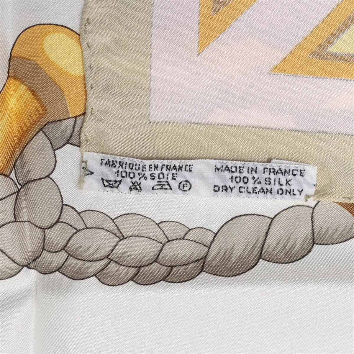 Carre 90 Tribord sailboat scarf, silk, beige x pink. Has — view 7