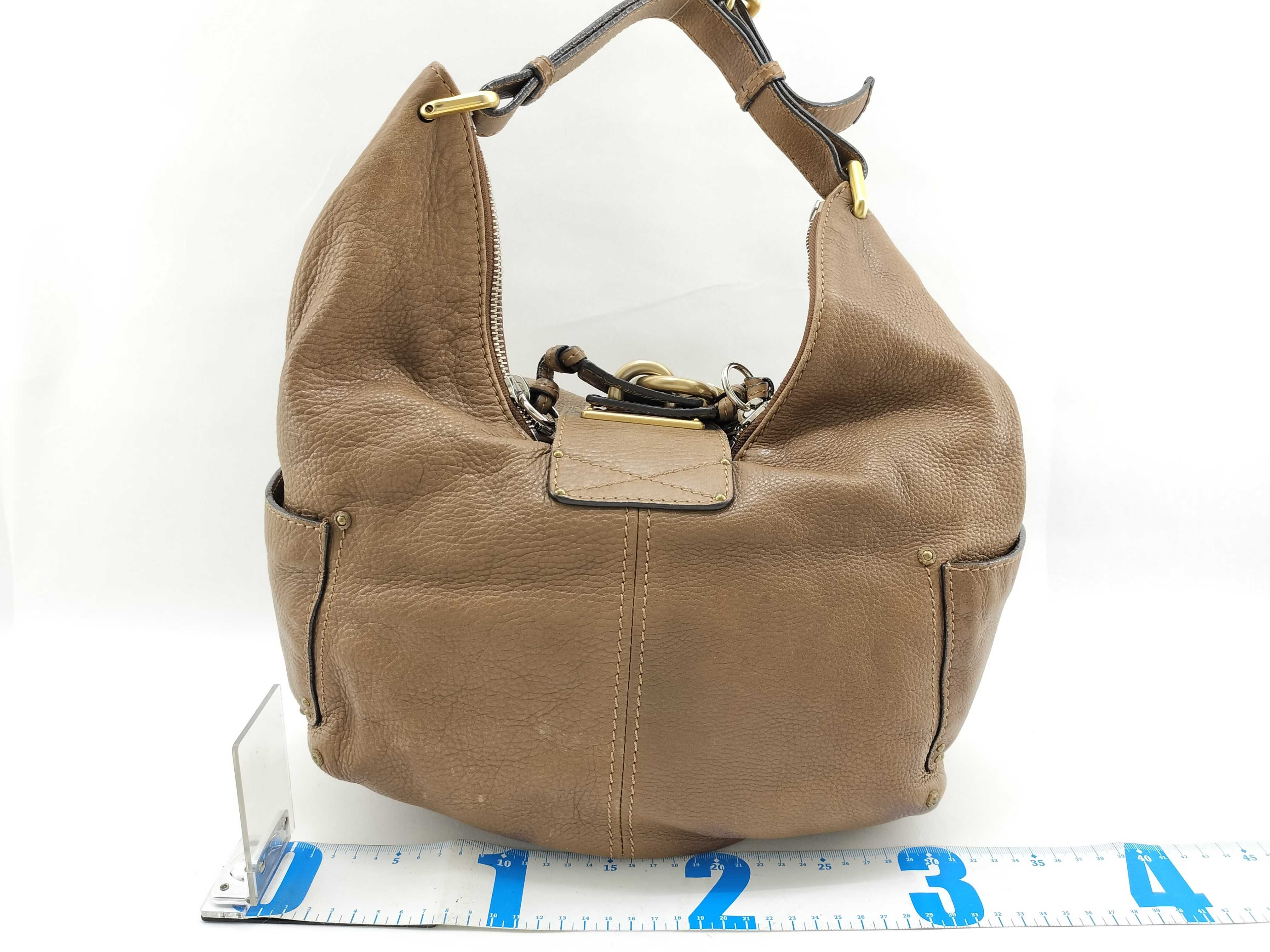 paddington padlock key one shoulder brown shoulder bag — view 2