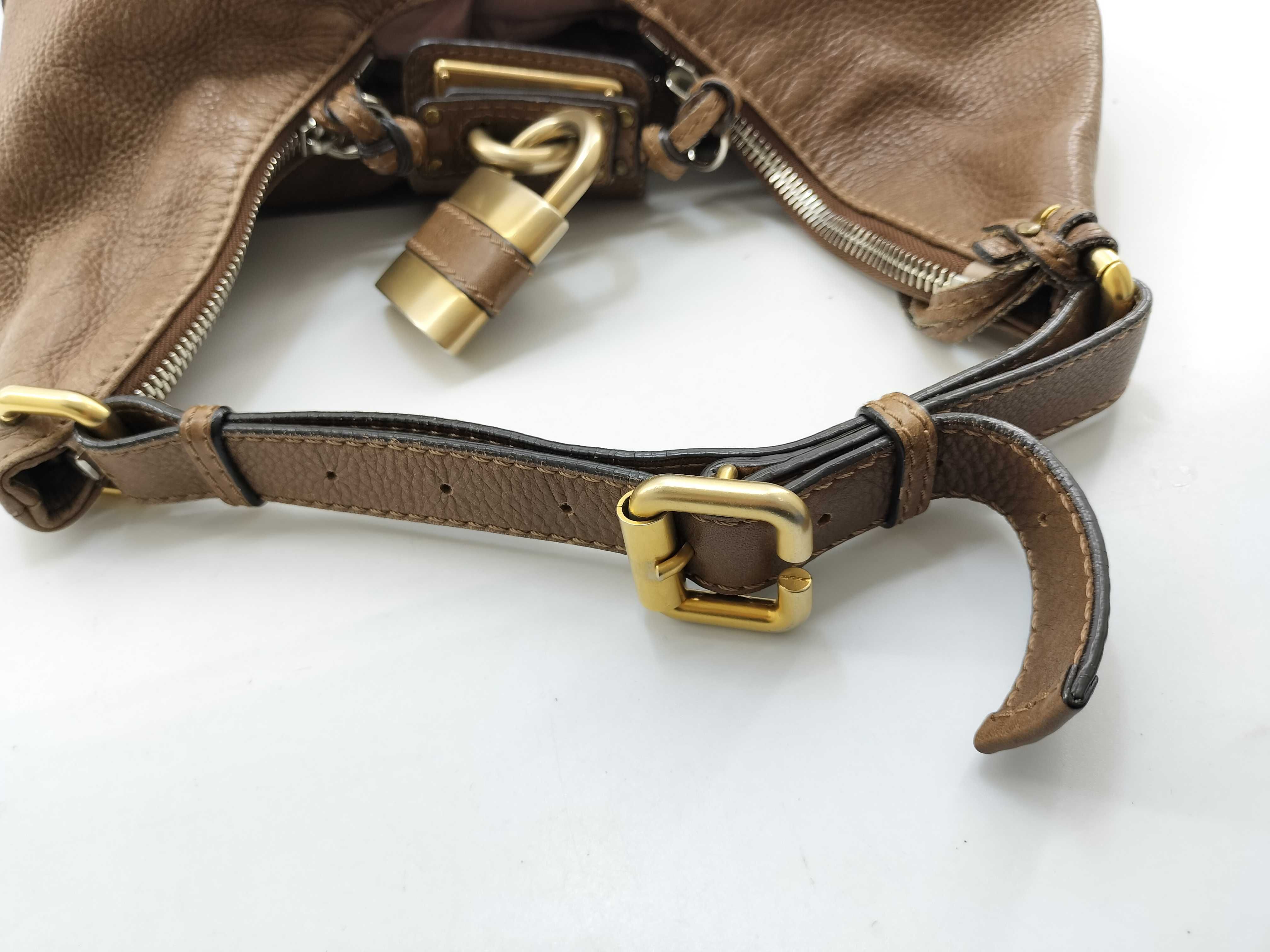 paddington padlock key one shoulder brown shoulder bag — view 8