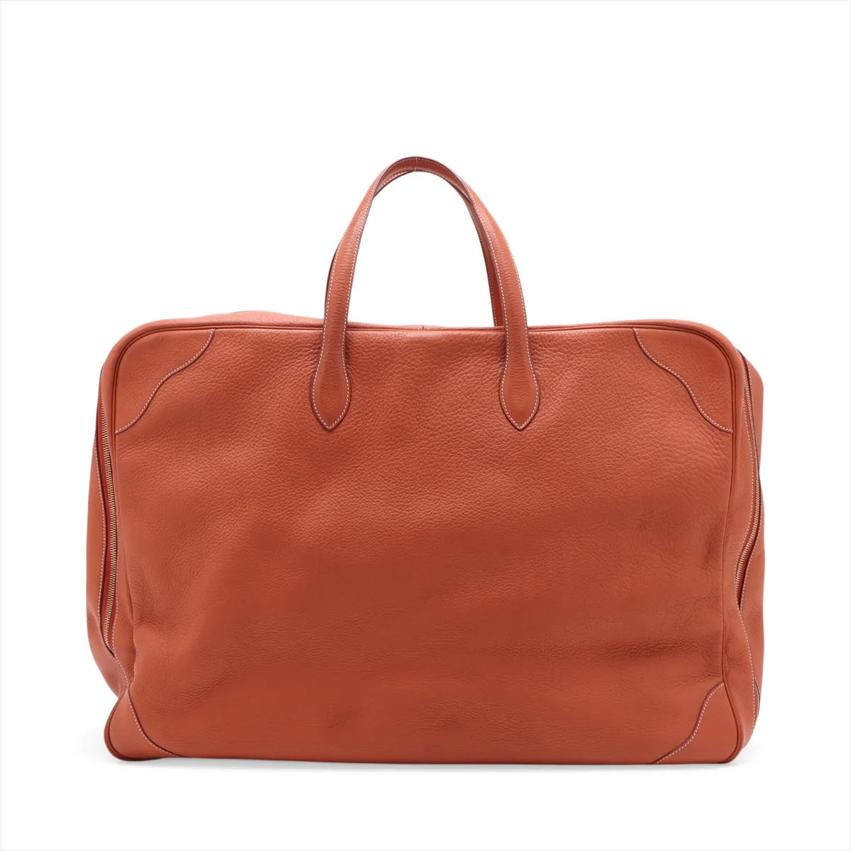 Plume 55, Taurillon Clemence leather, Brick color, Gold hardware, D: 2000 — view 2
