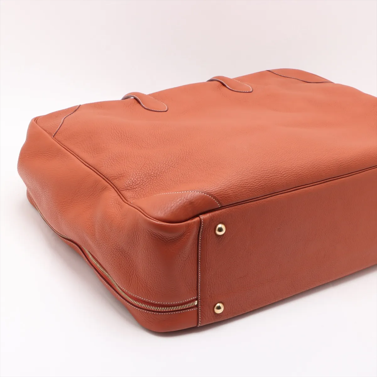 Plume 55, Taurillon Clemence leather, Brick color, Gold hardware, D: 2000 — view 4