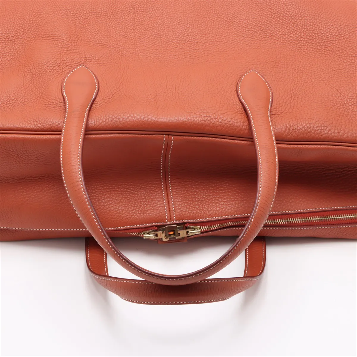 Plume 55, Taurillon Clemence leather, Brick color, Gold hardware, D: 2000 — view 5