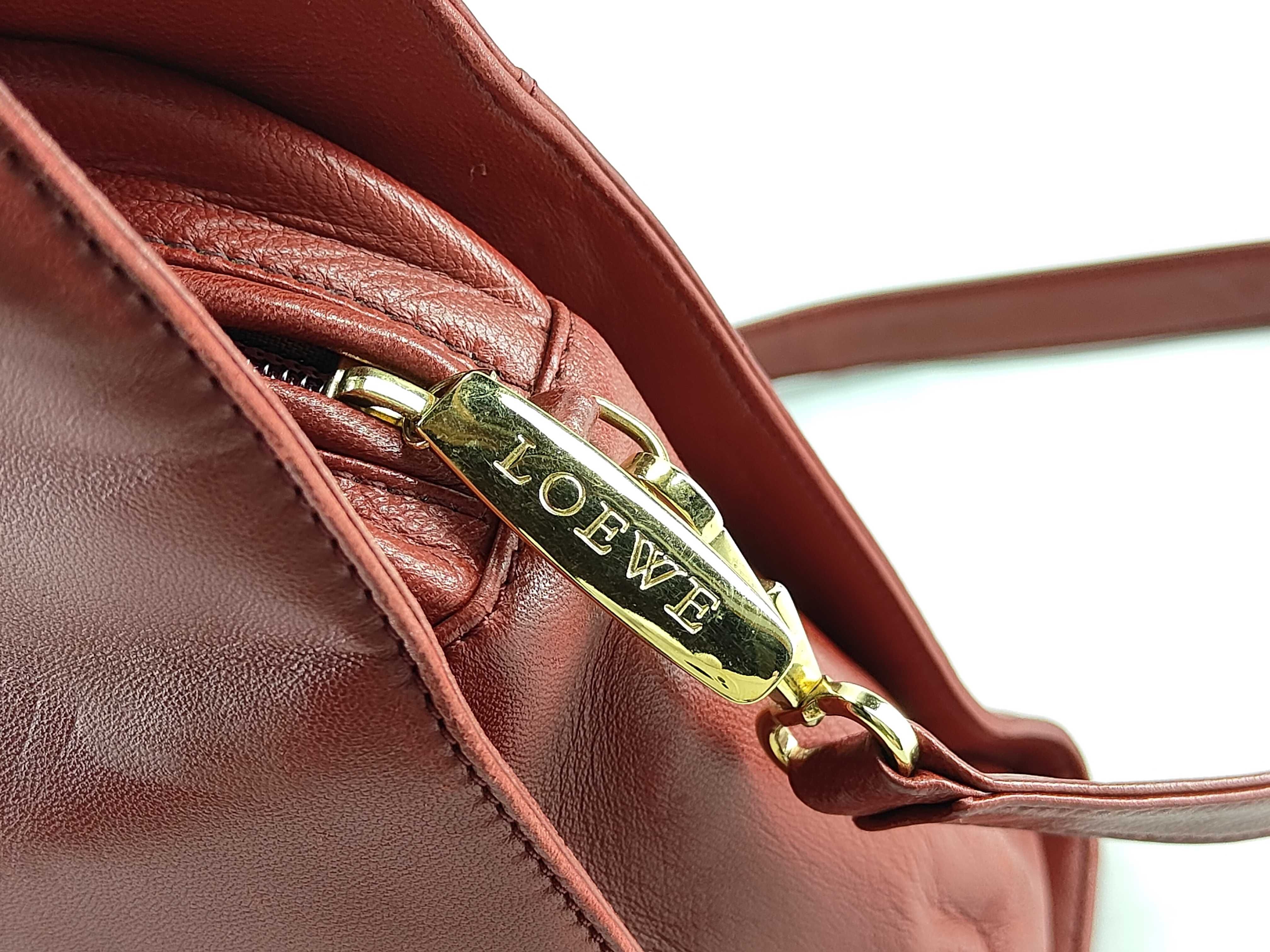 Toledo Anagram 2WAY Leather Tote Bag Red Tote Bag — view 11