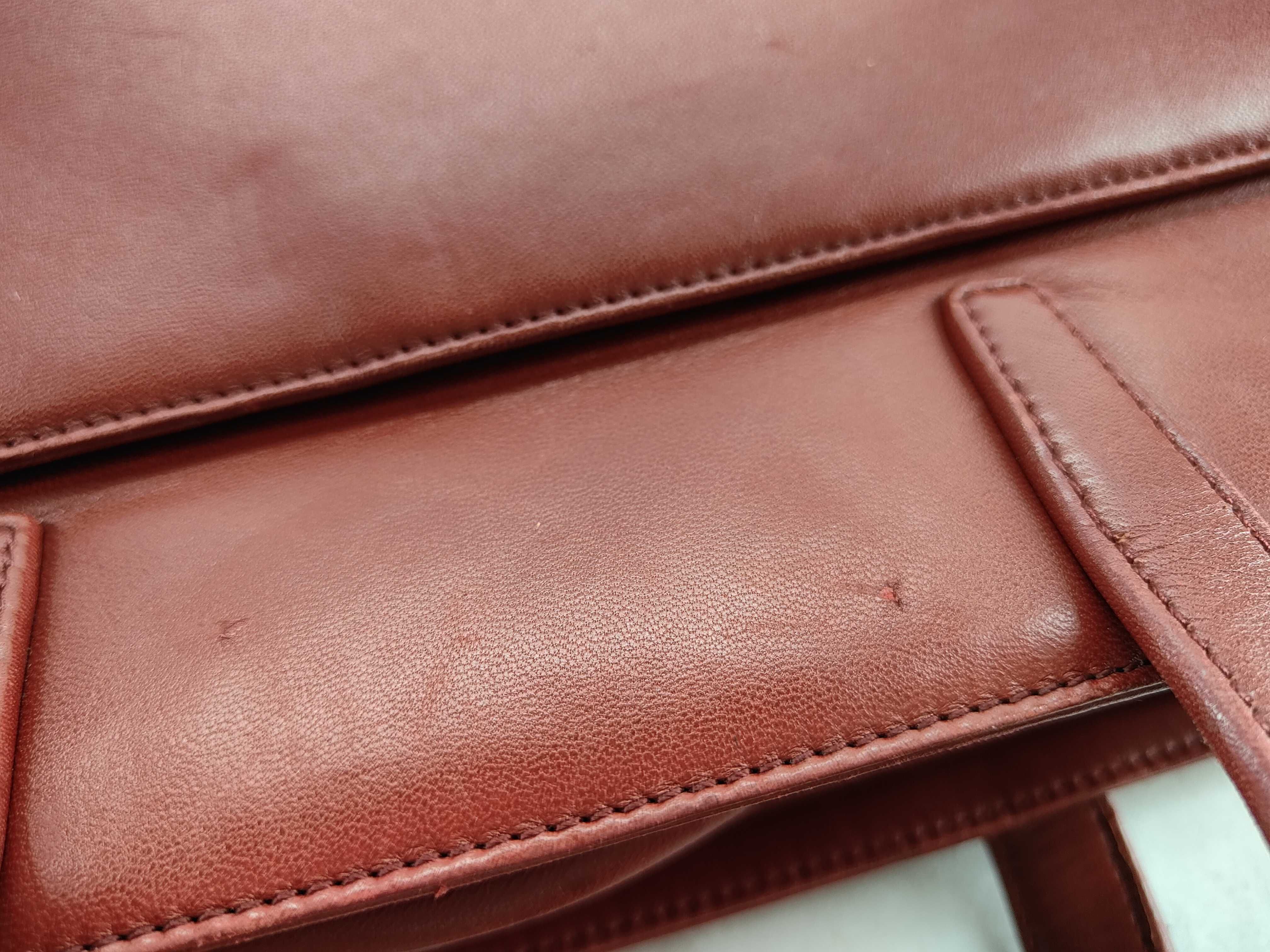 Toledo Anagram 2WAY Leather Tote Bag Red Tote Bag — view 12