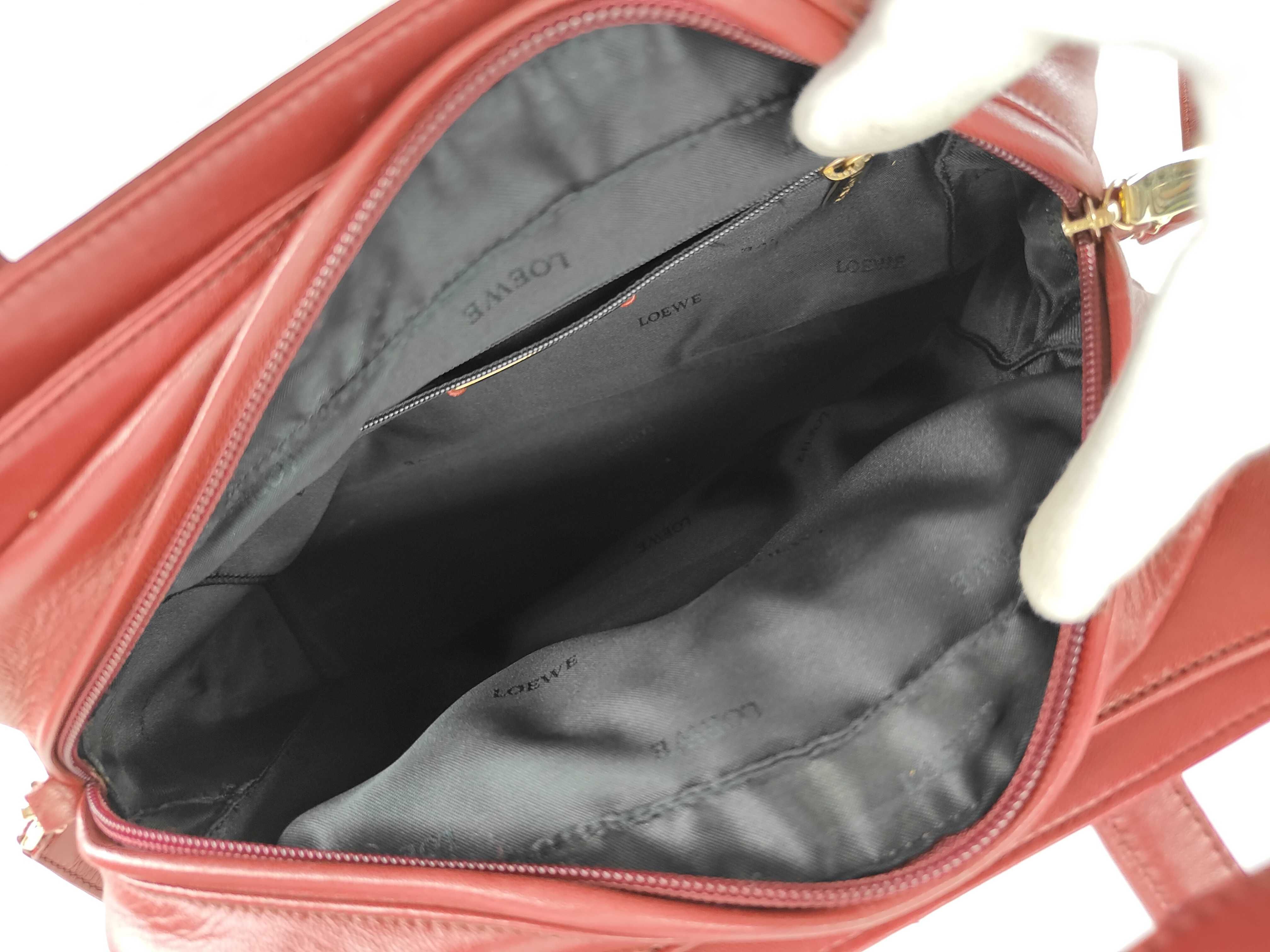 Toledo Anagram 2WAY Leather Tote Bag Red Tote Bag — view 14