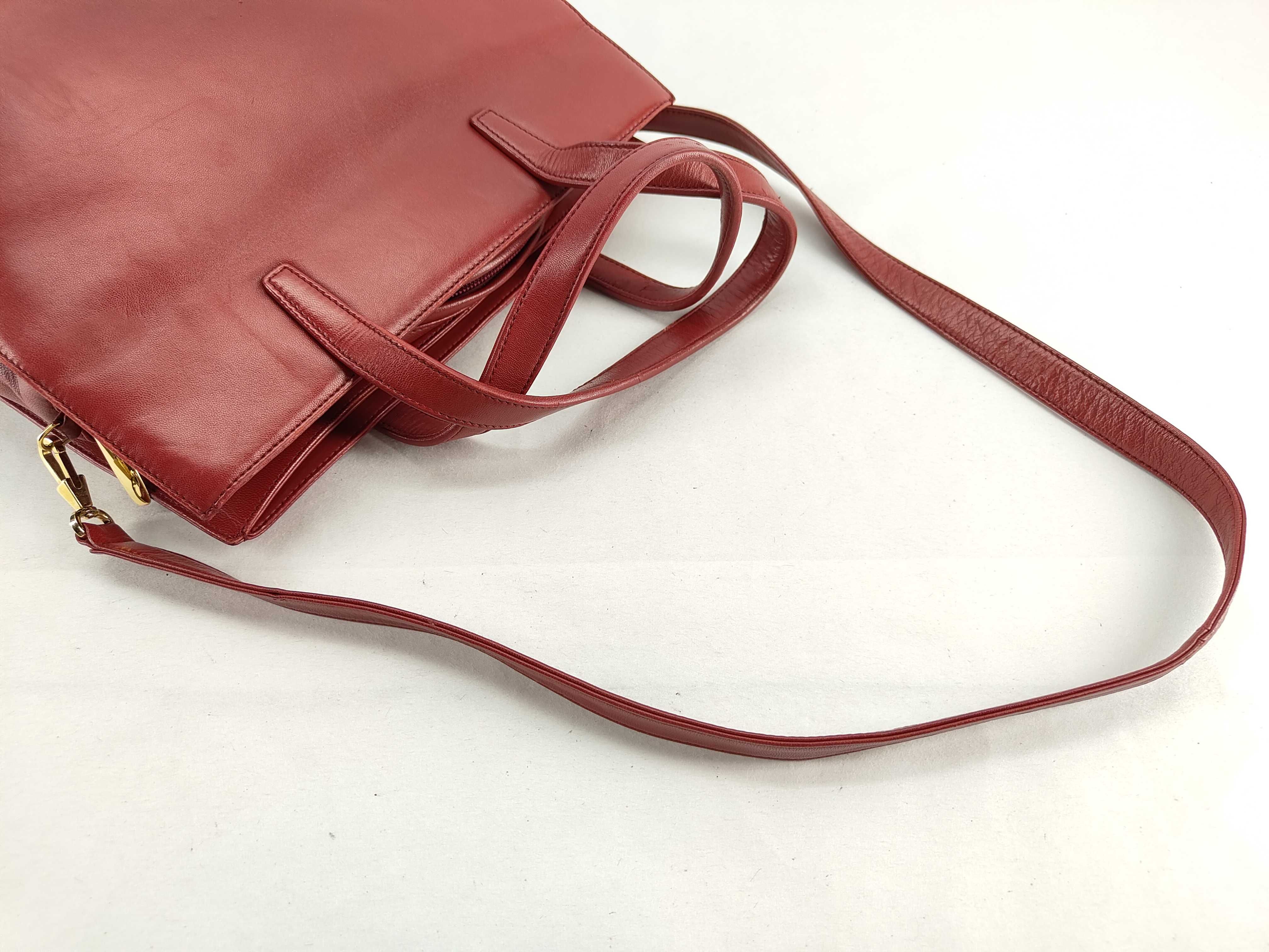 Toledo Anagram 2WAY Leather Tote Bag Red Tote Bag — view 3