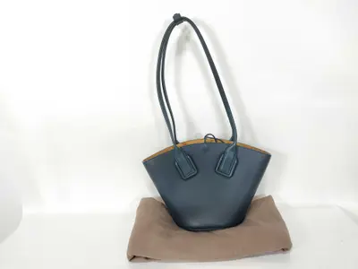 Leather Basket Bag Shoulder Bag