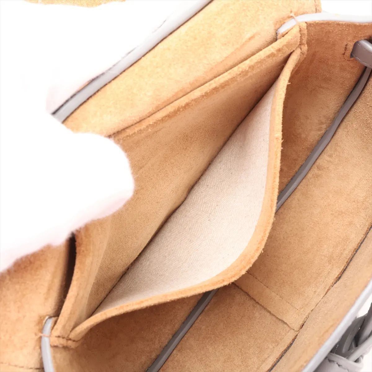 Gate Dual Mini Leather Shoulder Bag, Gray — view 8