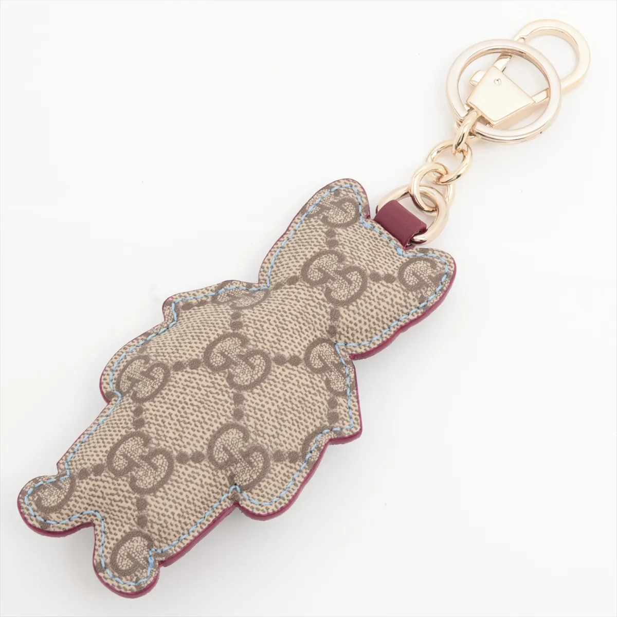 x Higuchi Yuko 851742 BORIS Charm, PVC x Leather, Beige x Light Blue. Some wear and — view 2
