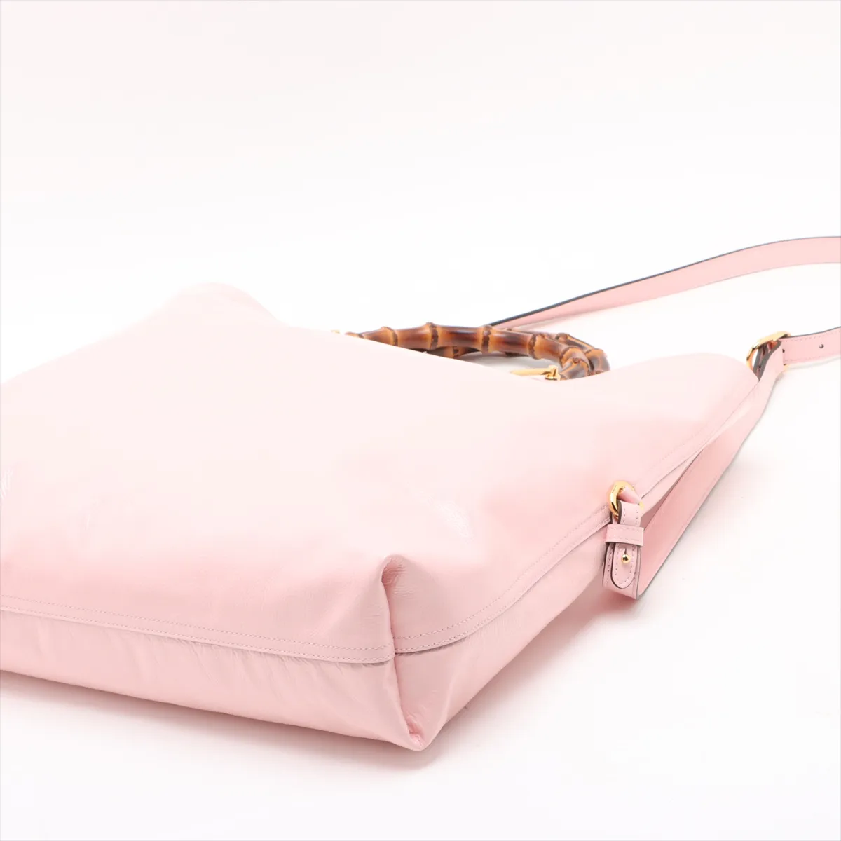 Bamboo Large Reversible Tote Leather 2-Way Handbag Pink 846602 — view 3