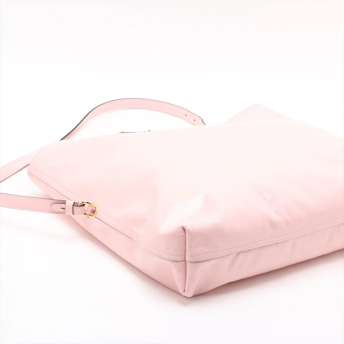 Bamboo Large Reversible Tote Leather 2-Way Handbag Pink 846602 — view 4